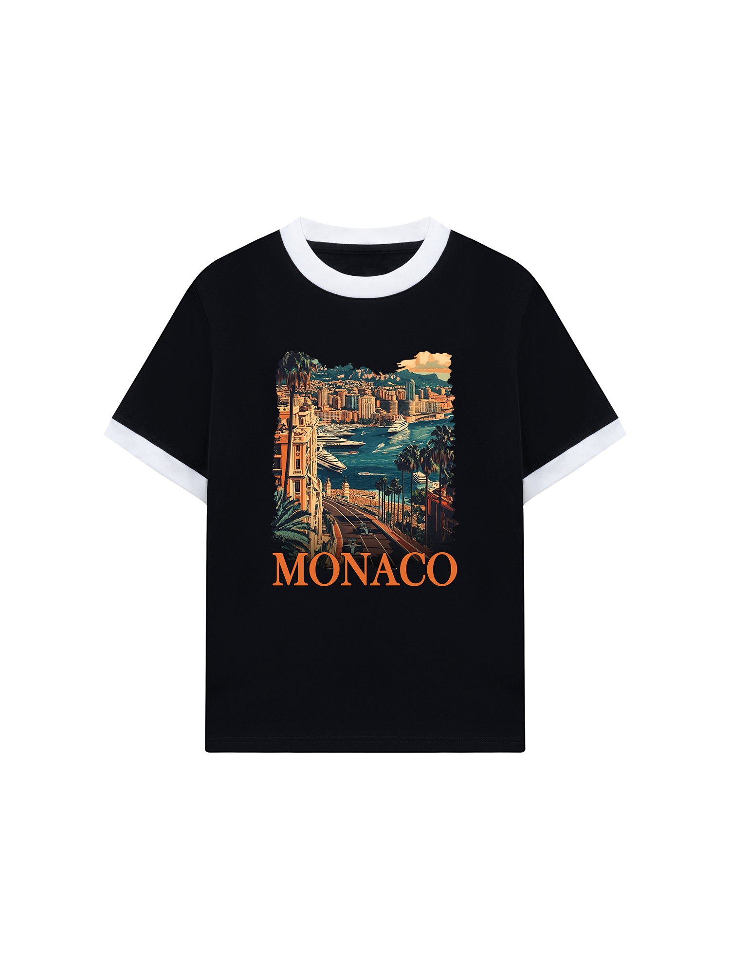 Áo Thun Ringer Relaxed Fit City Monaco