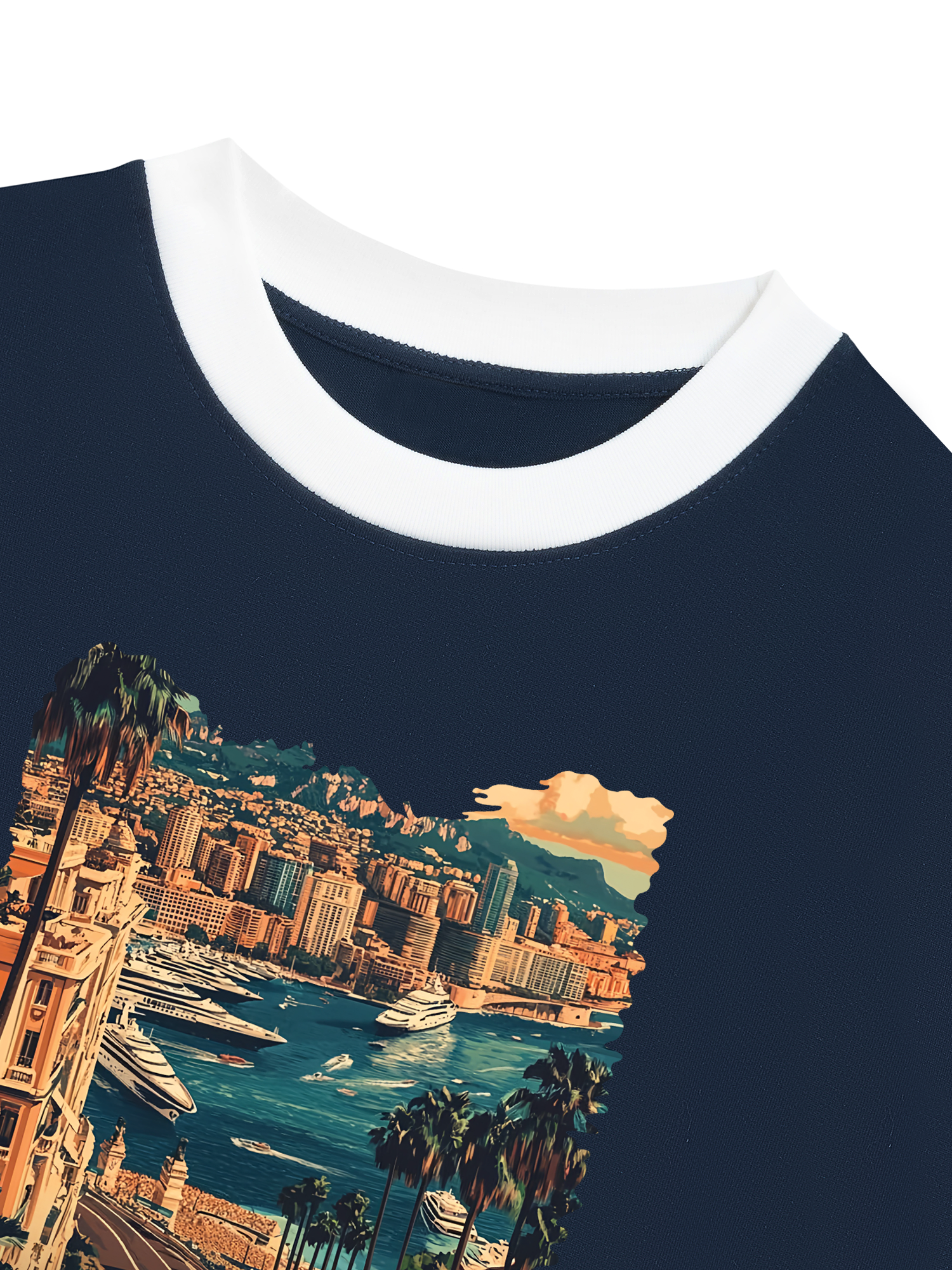 Áo Thun Ringer Relaxed Fit City Monaco