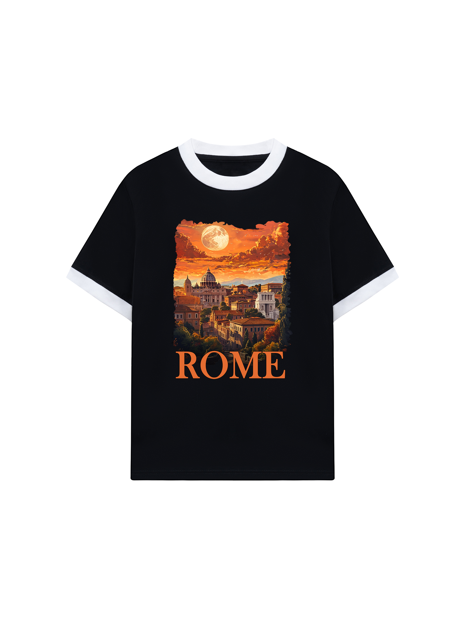 Áo Thun Ringer Relaxed Fit City Rome
