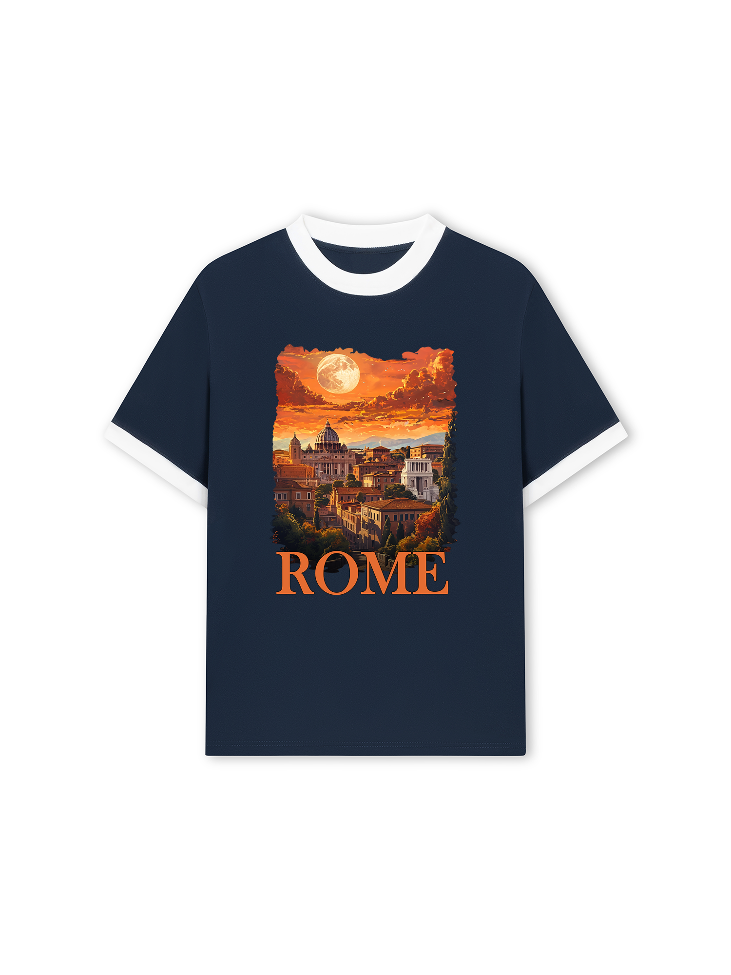 Áo Thun Ringer Relaxed Fit City Rome