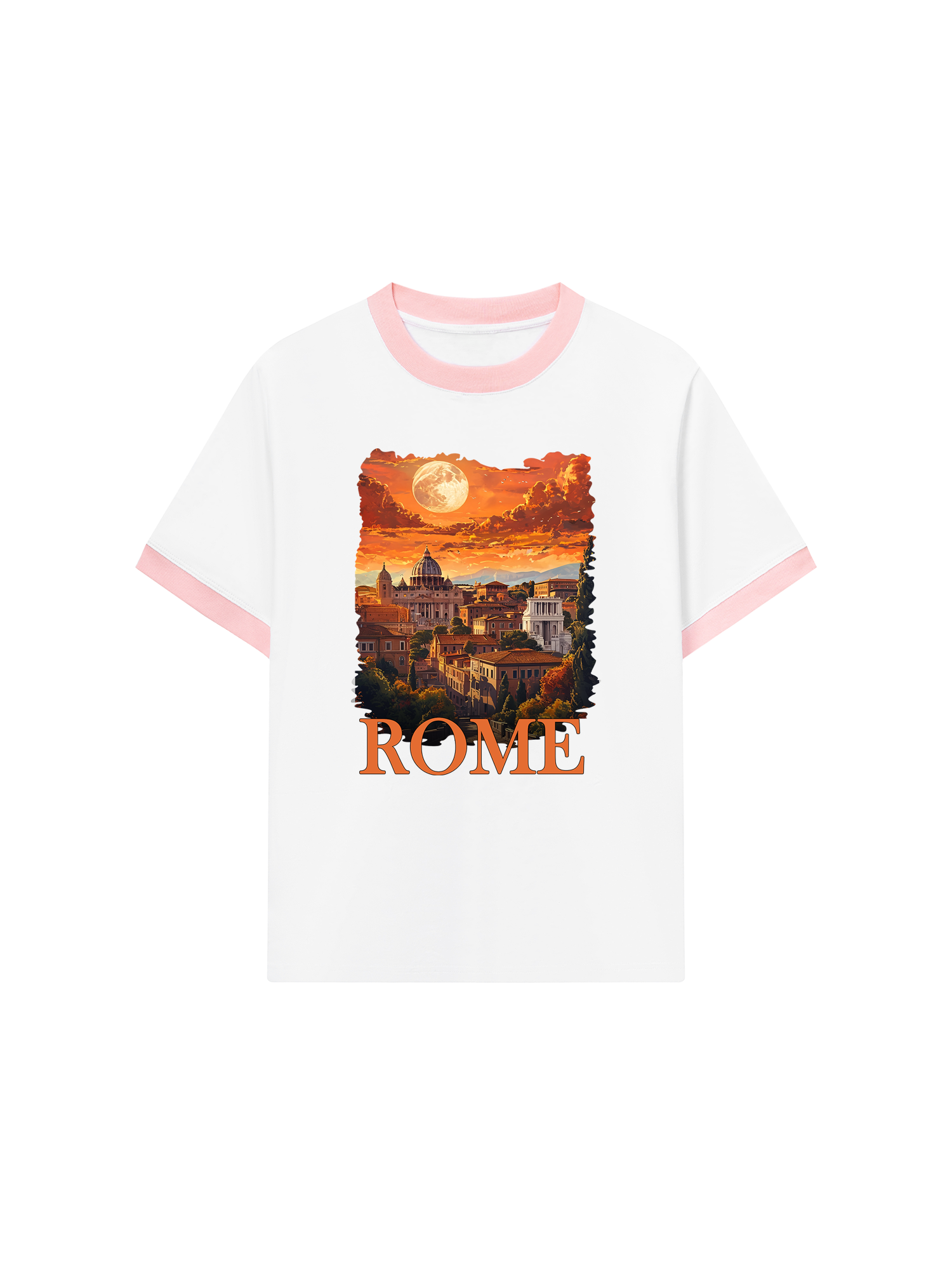 Áo Thun Ringer Relaxed Fit City Rome