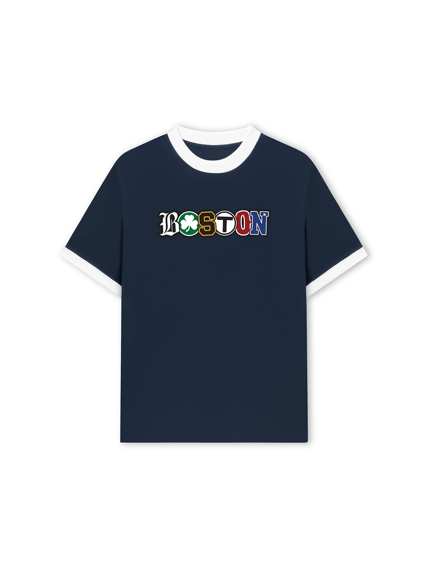 Áo Thun Ringer Relaxed Fit City Boston