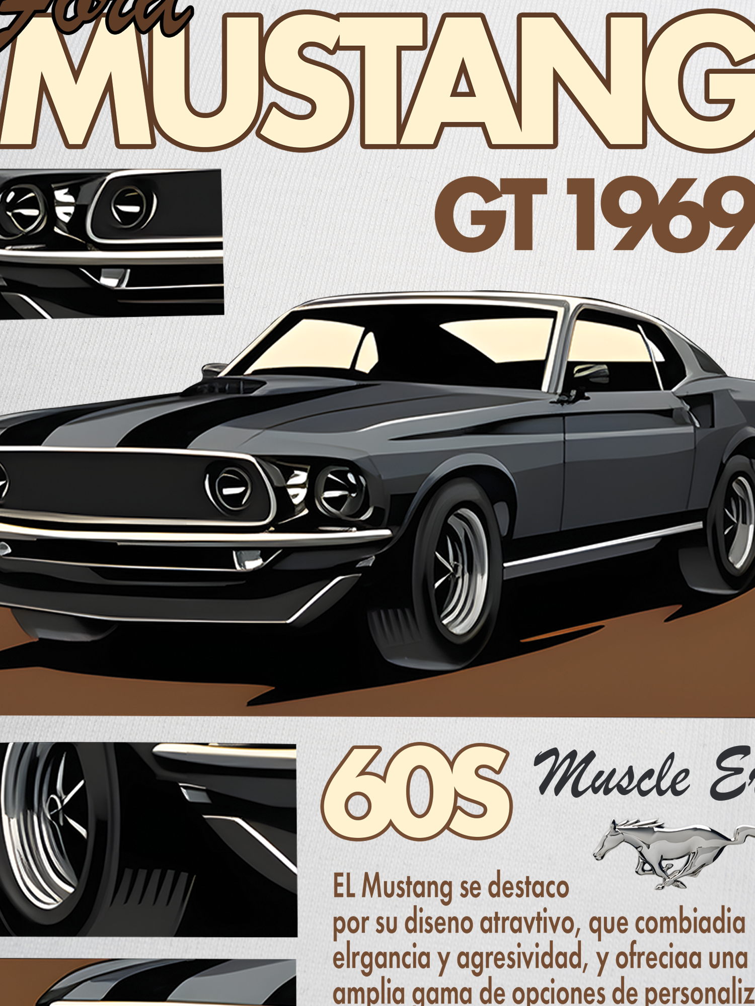 Áo Thun Ringer Relaxed Fit Mustang GT1969