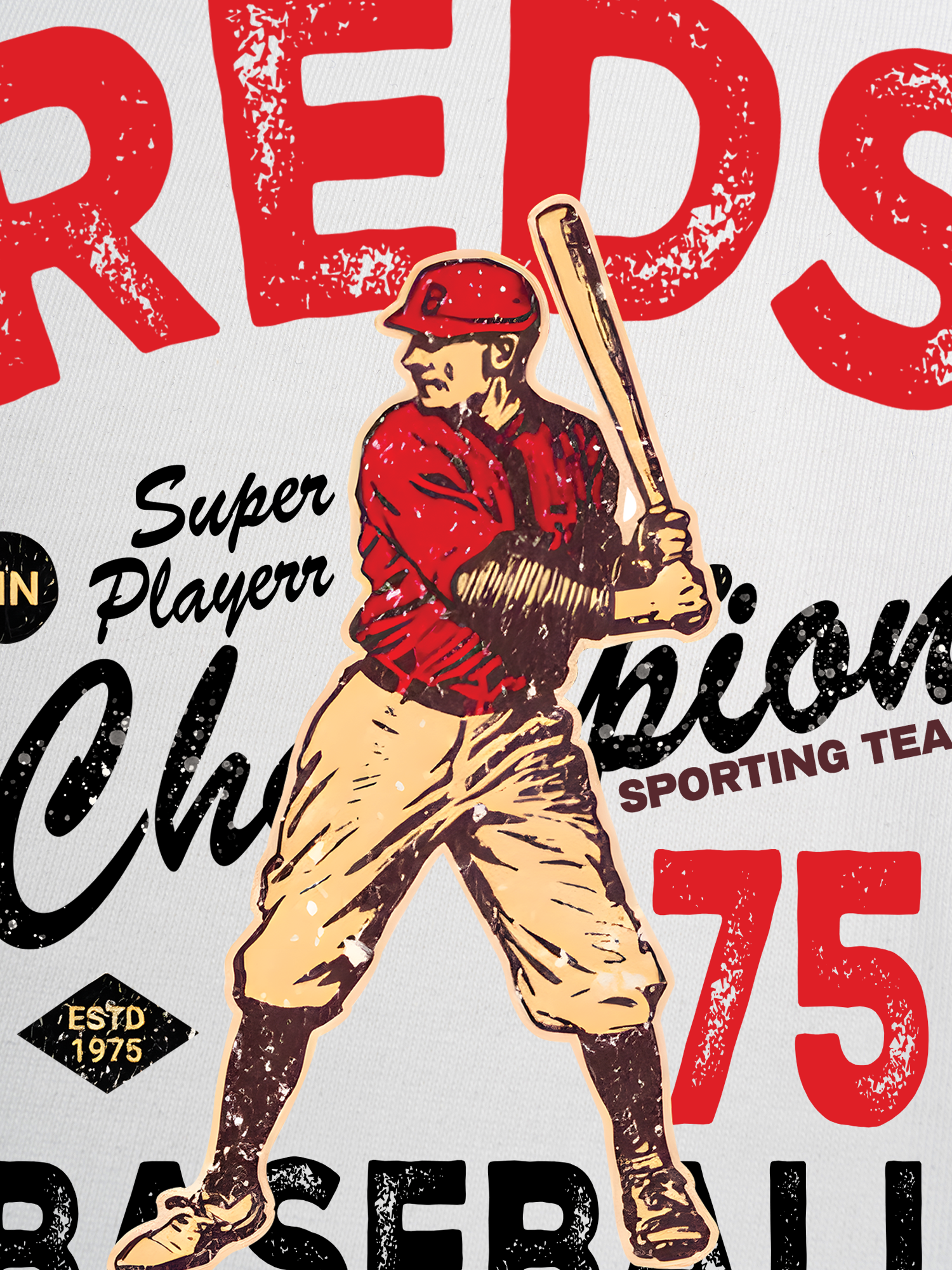 Áo Thun Ringer Relaxed Fit Baseball Super Player