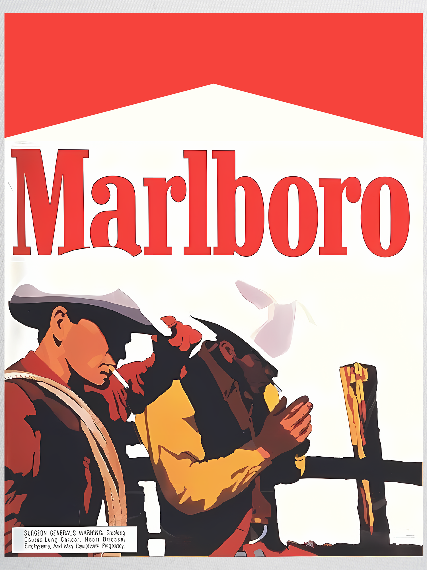 Áo Thun Ringer Relaxed Fit Marlboro Hunting Cowboy