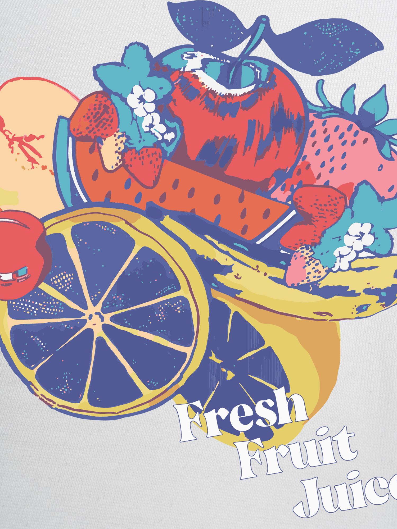 Áo Thun Ringer Relaxed Fit Tropical Fresh Fruit Juice