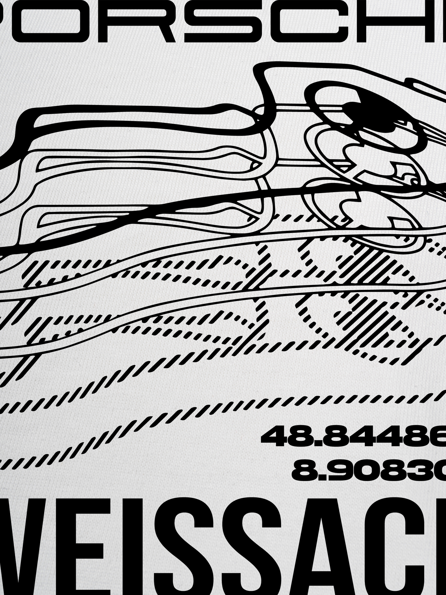 Áo Thun Ringer Relaxed Fit Porsche Weissach Map