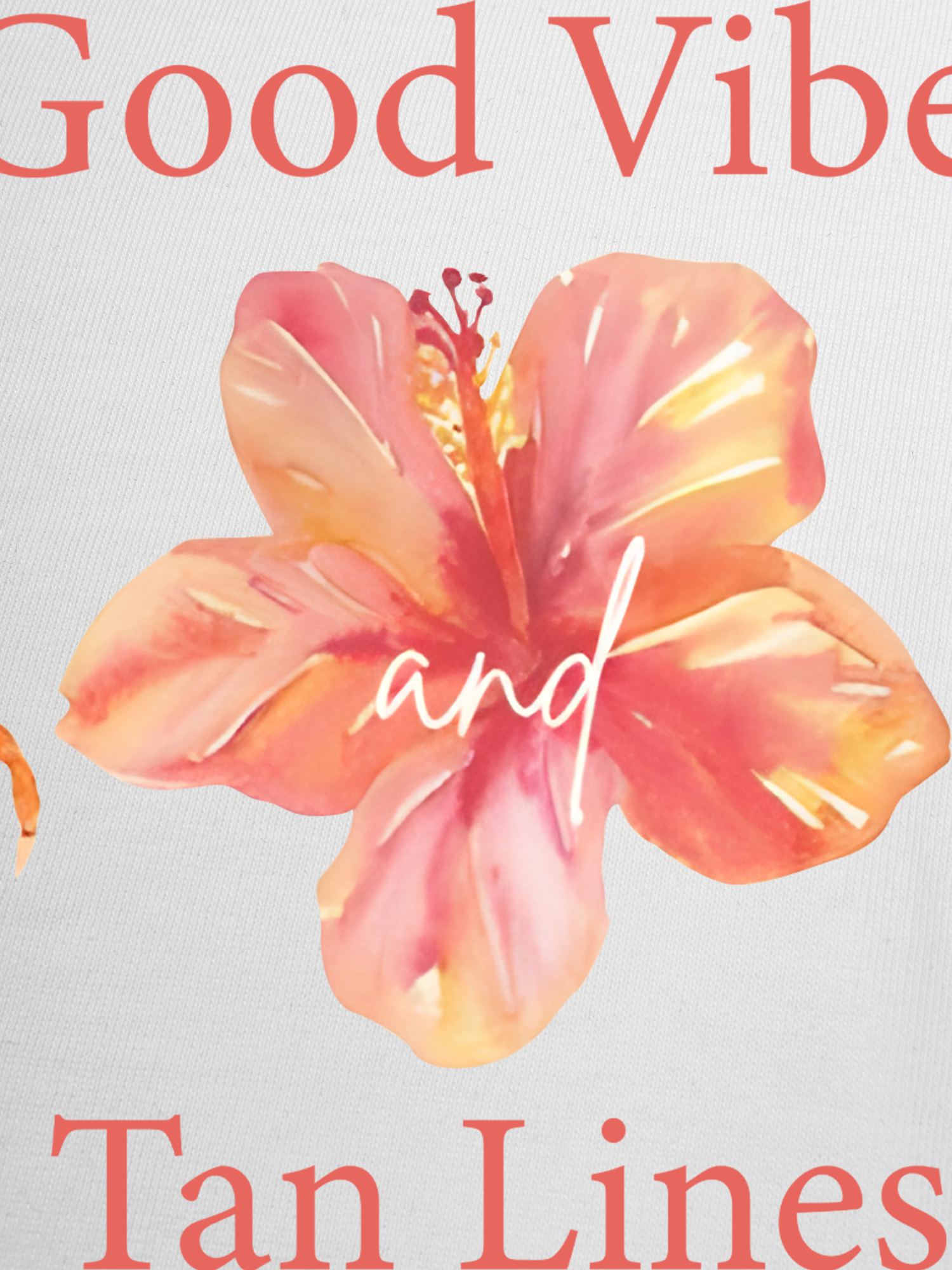 Áo Thun Ringer Relaxed Fit Tropical Good Vibes Tan