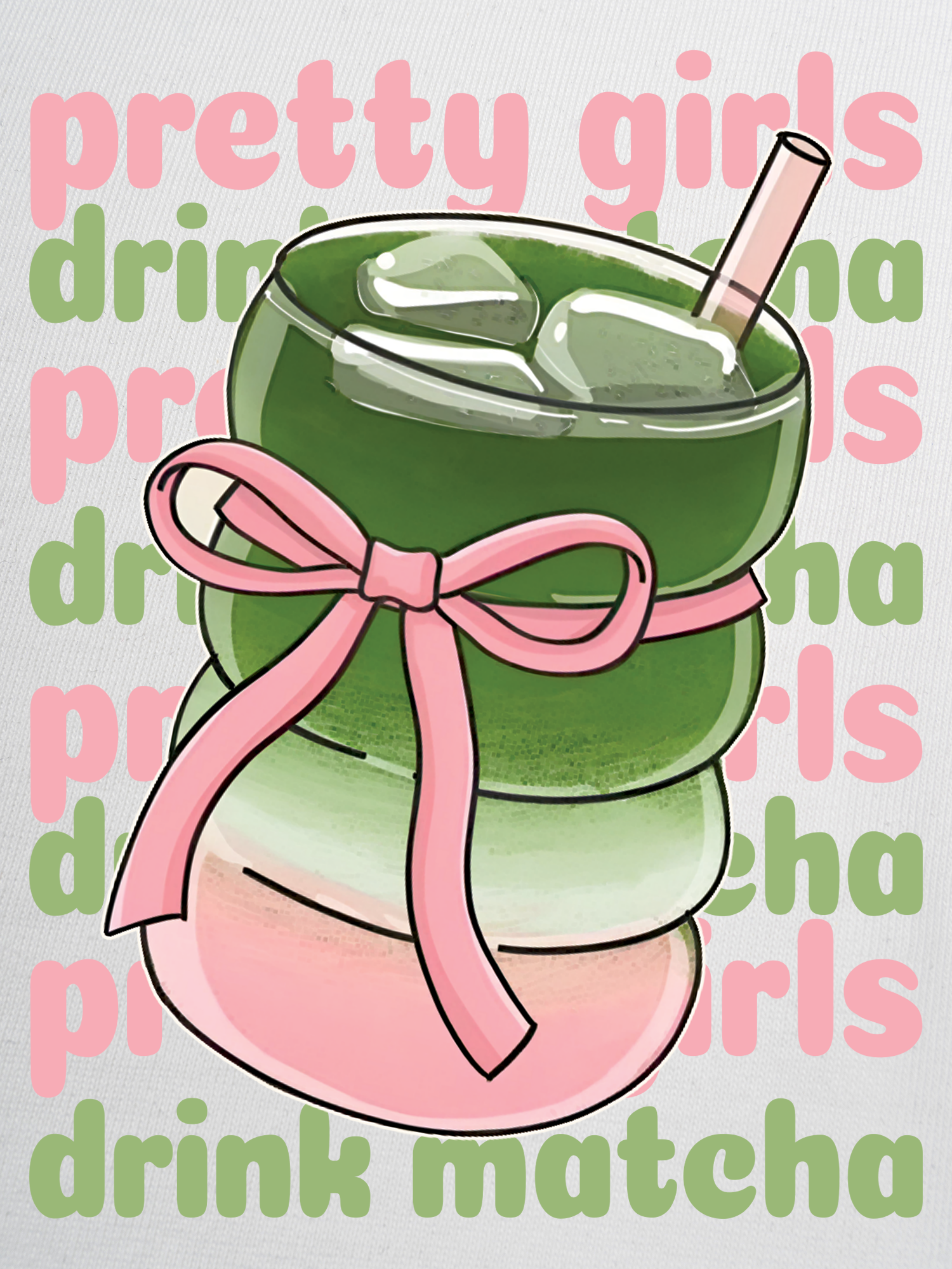 Áo Thun Ringer Relaxed Fit Pretty Girls Drink Matcha