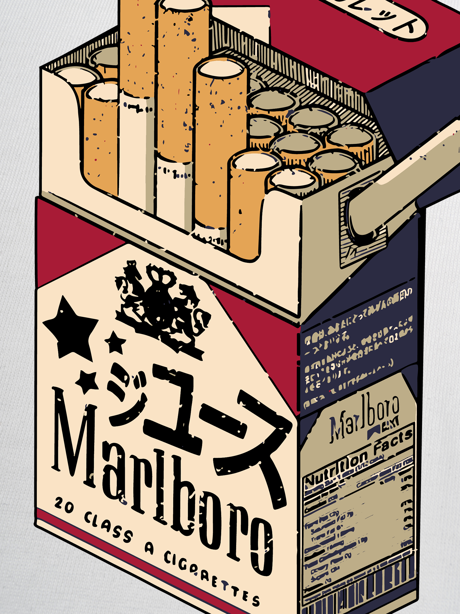 Áo Thun Ringer Relaxed Fit Marlboro 2D Class A Cigarettes