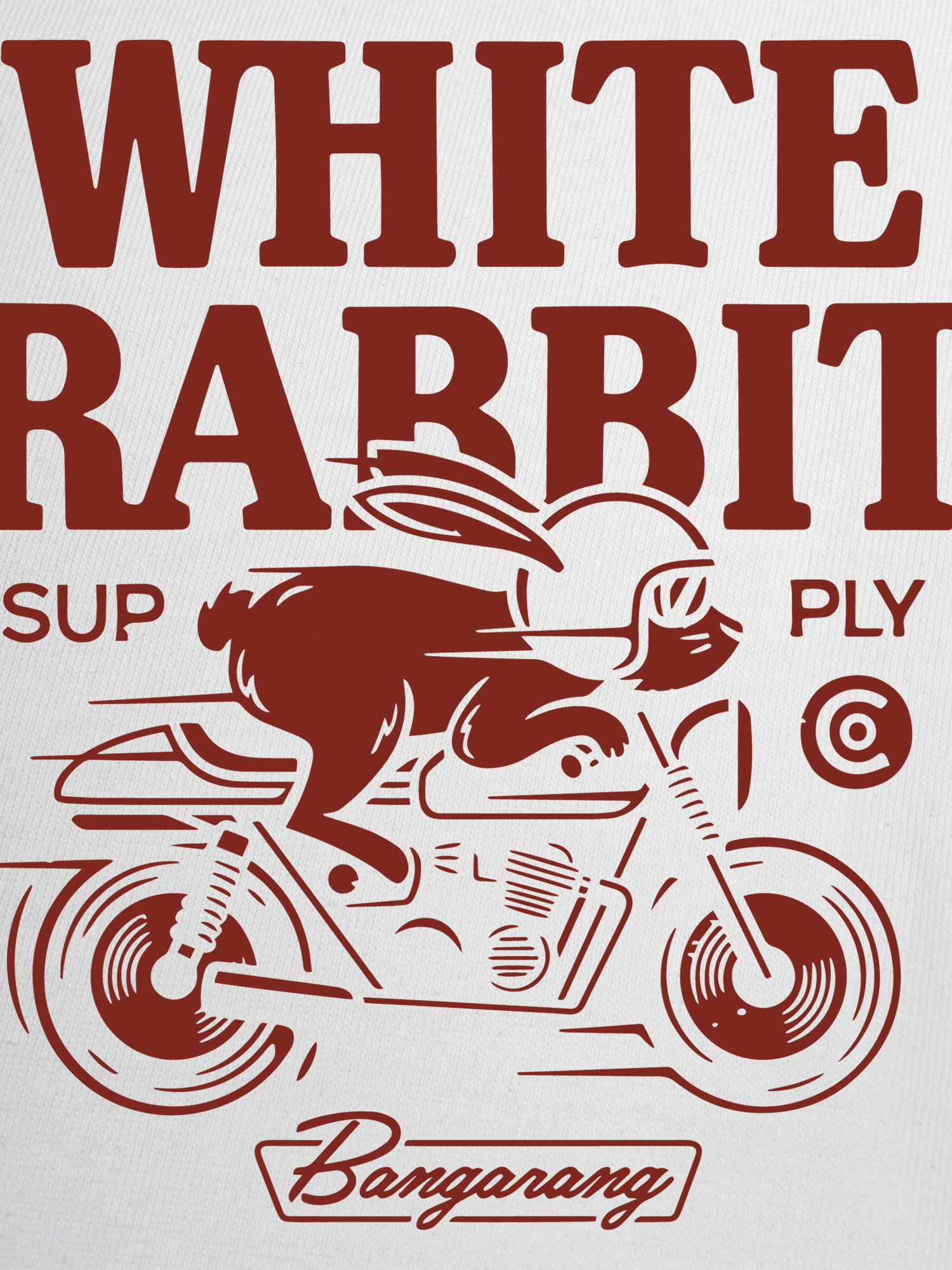 Áo Thun Ringer Relaxed Fit White Rabbit Cycling