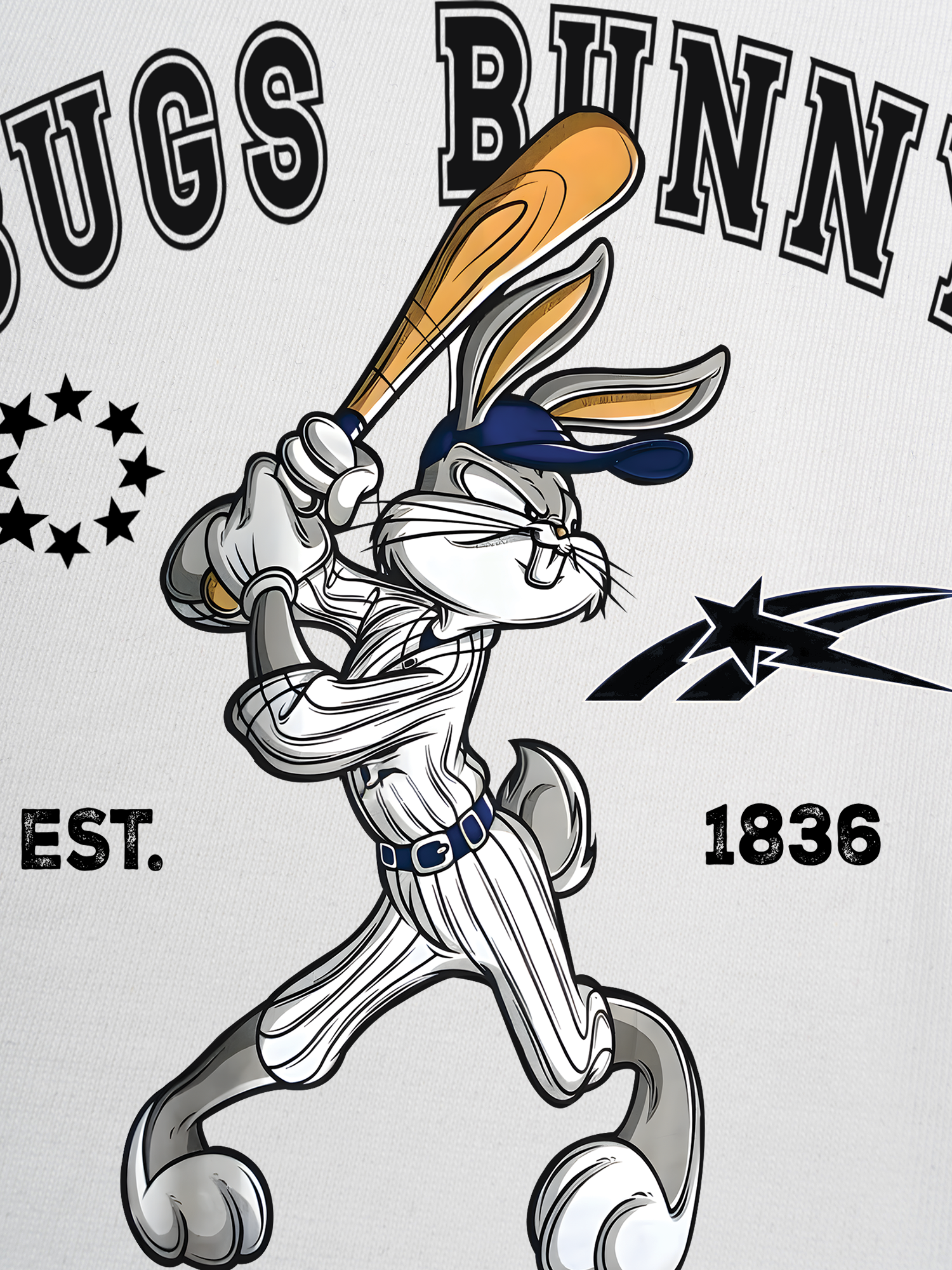 Áo Thun Ringer Relaxed Fit Baseball Bugs Bunny