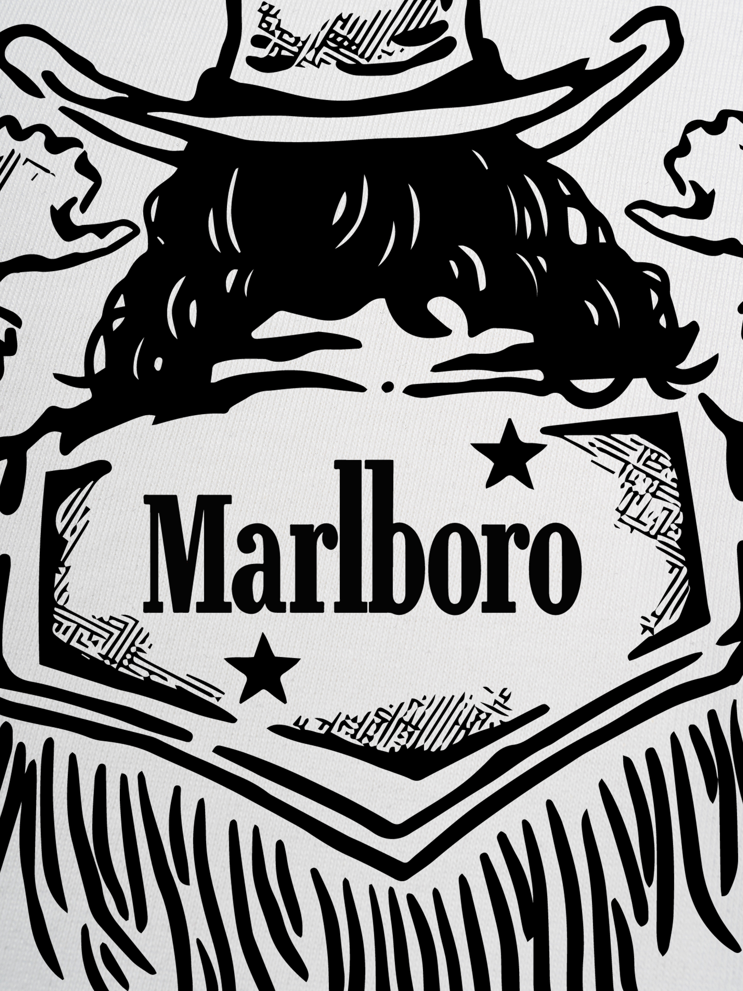 Áo Thun Ringer Relaxed Fit Marlboro Behind Cowboy