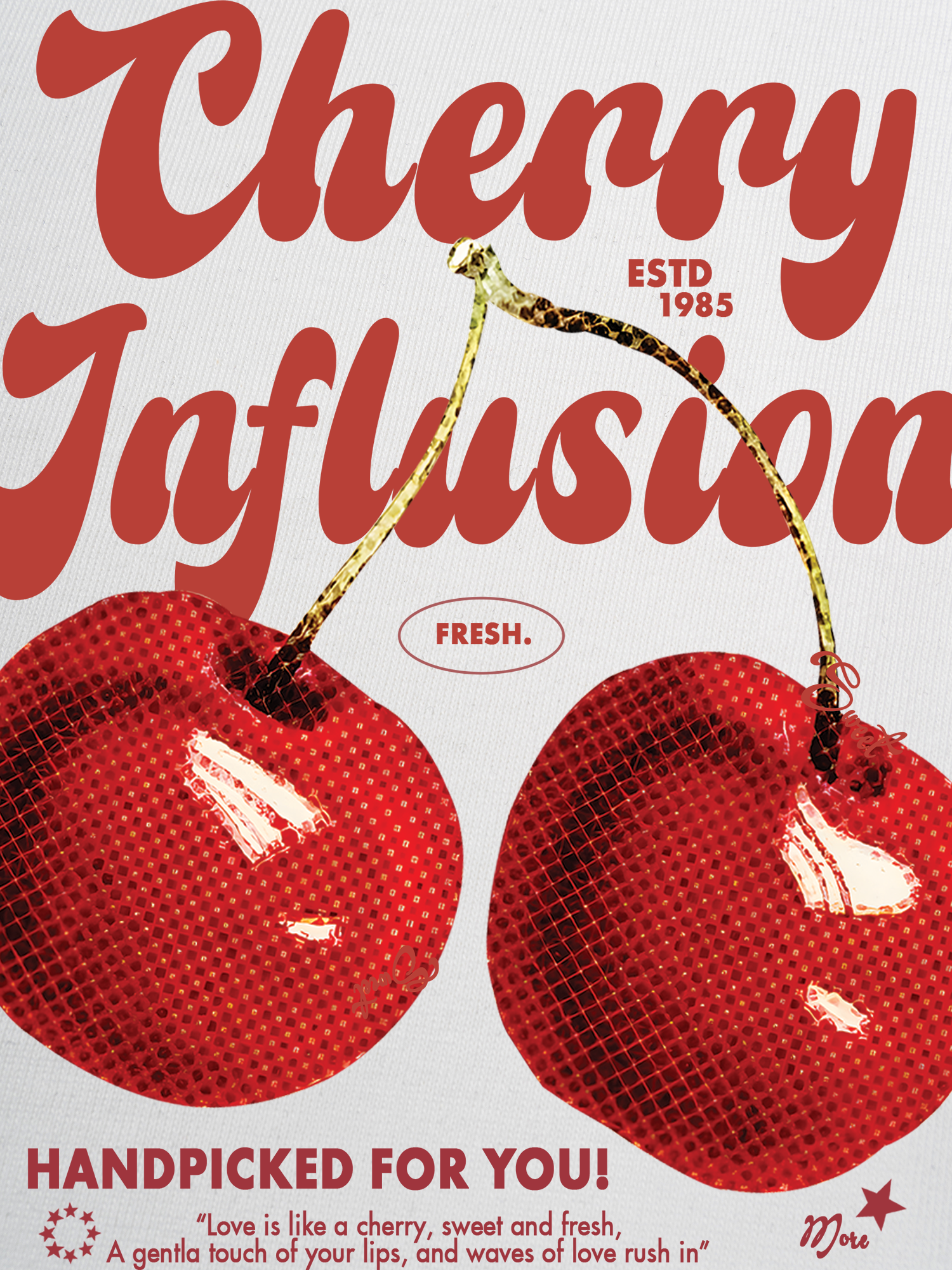 Áo Thun Ringer Relaxed Fit Tropical Cherry Influsion