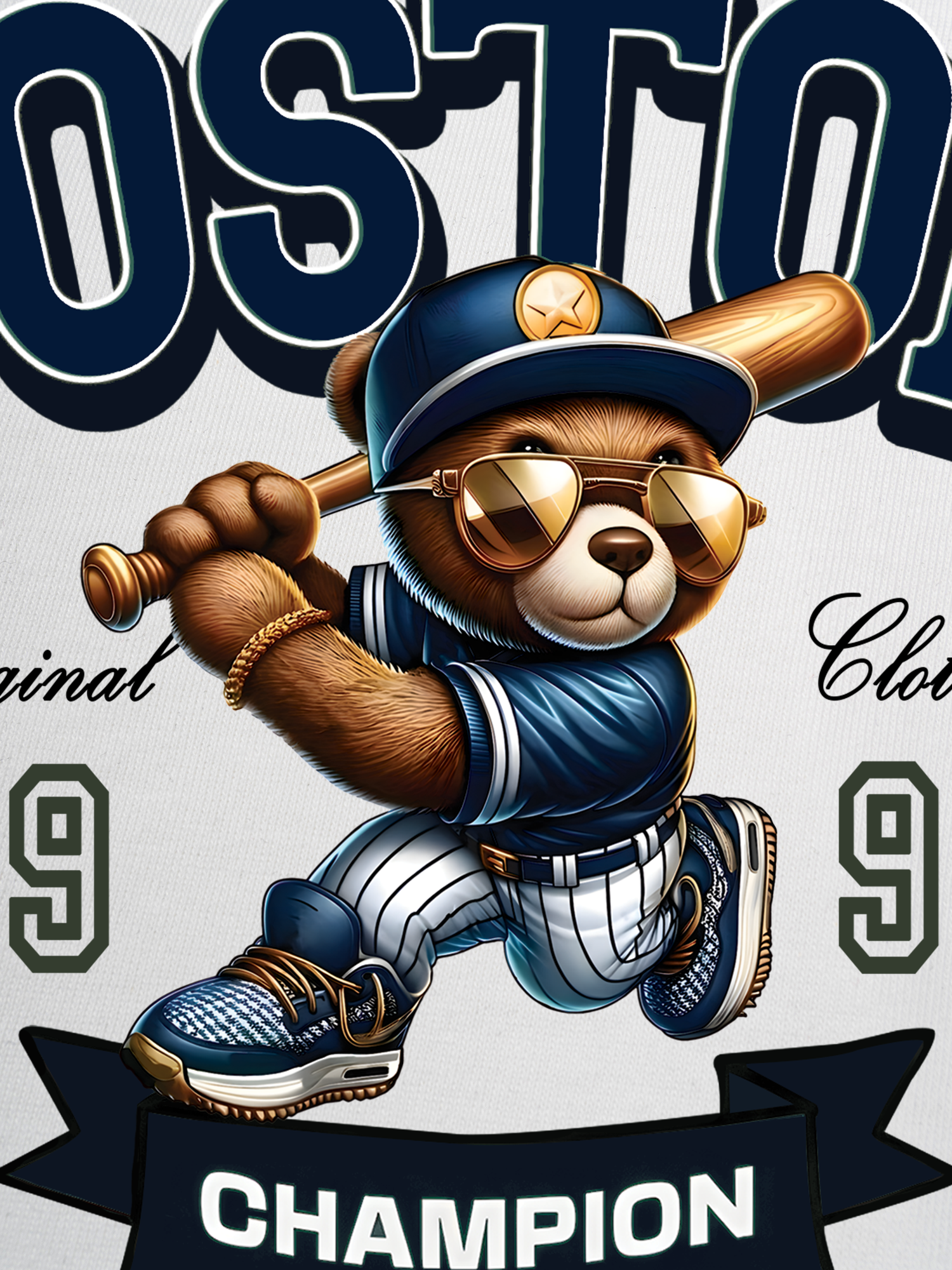 Áo Thun Ringer Relaxed Fit Baseball Boston Teddy