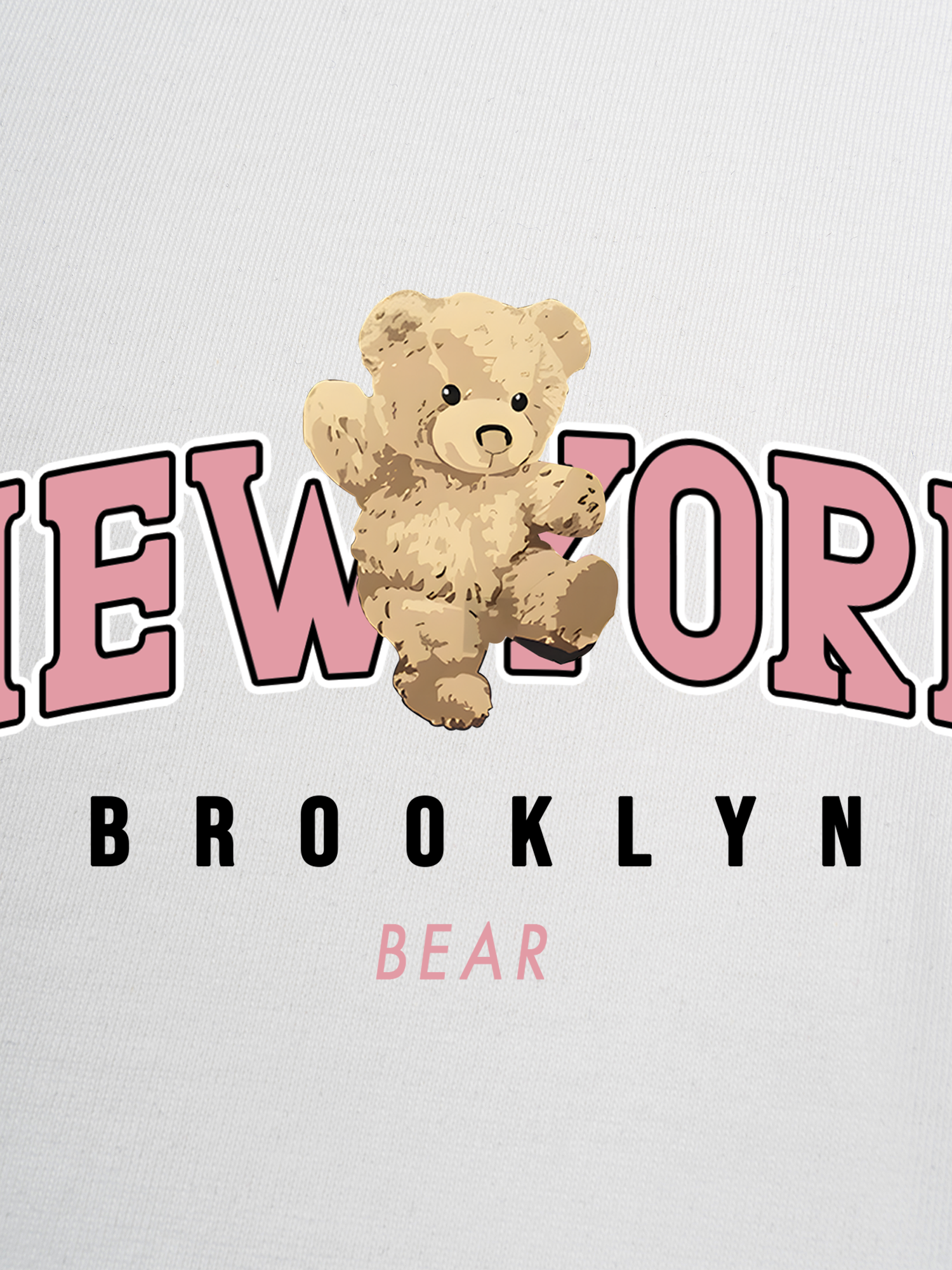 Áo Thun Ringer Relaxed Fit City Pink New York Bear