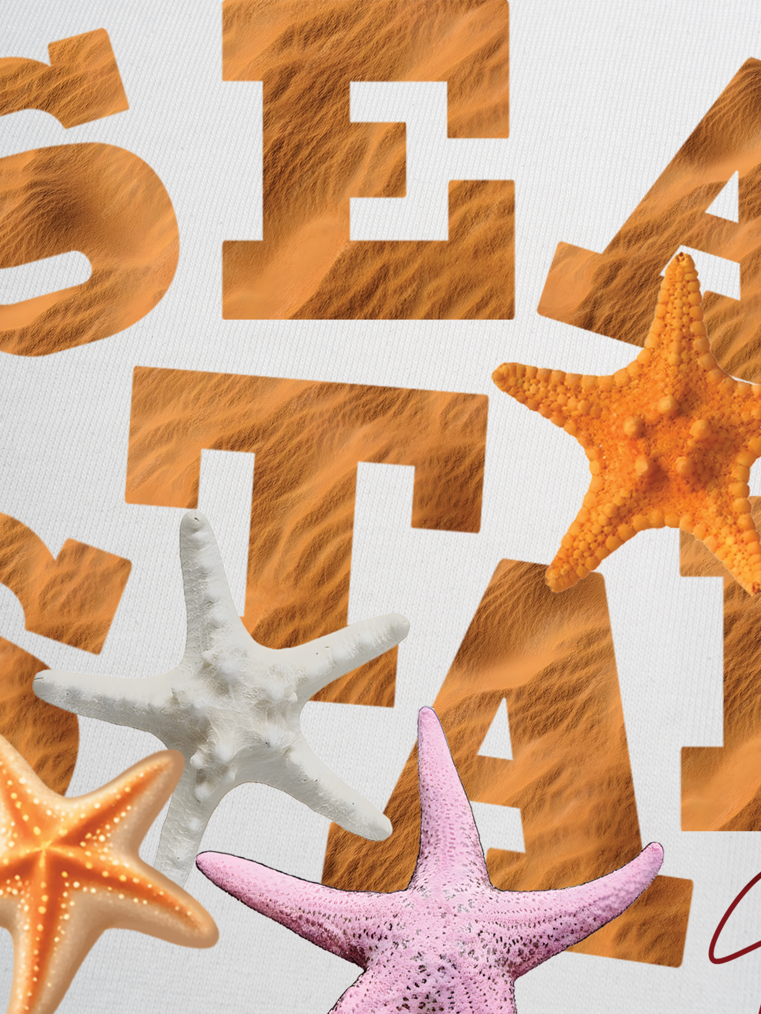 Áo Thun Ringer Relaxed Fit Tropical Starfish Parrty Sand