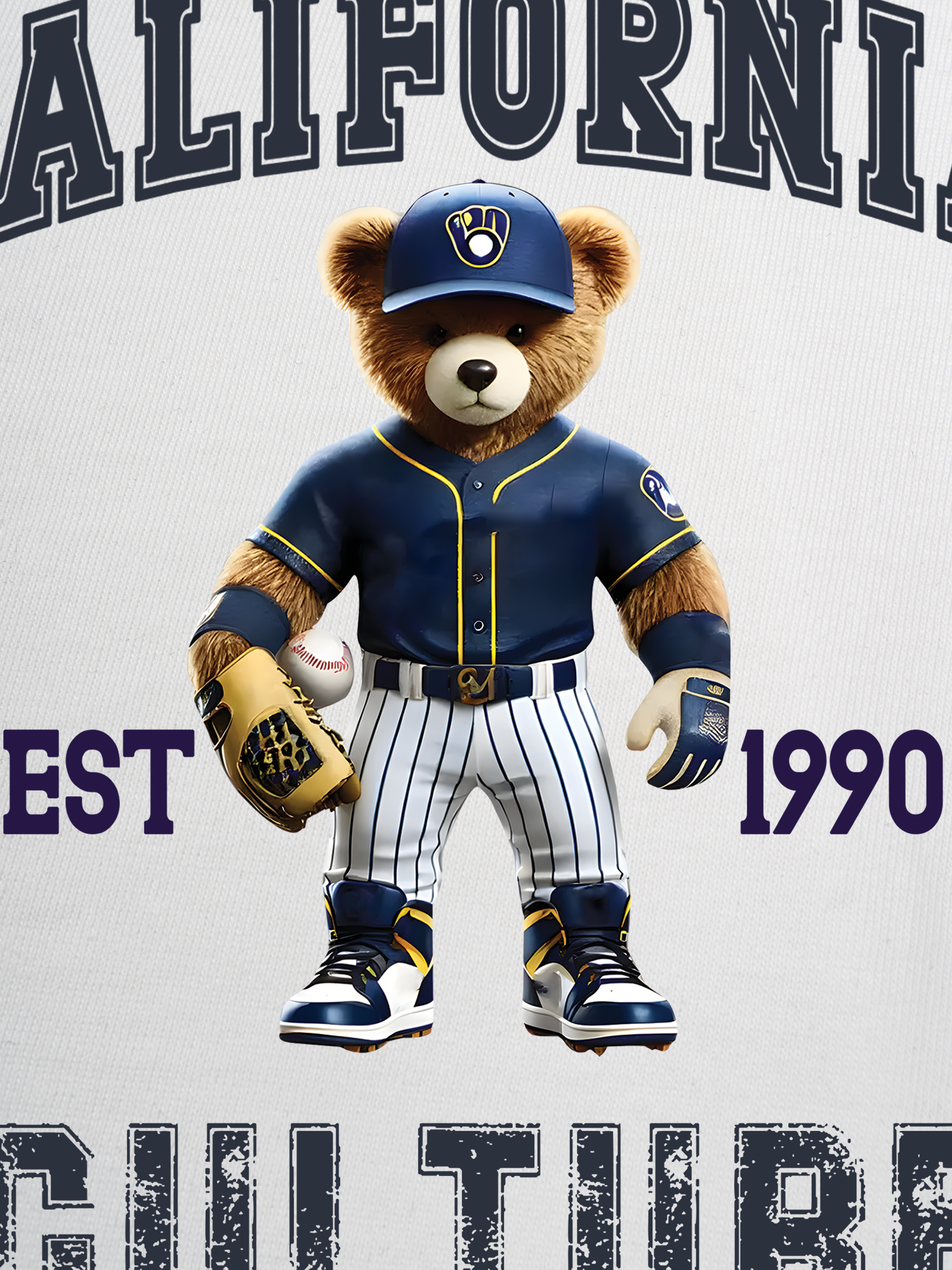 Áo Thun Ringer Relaxed Fit Baseball California Culture