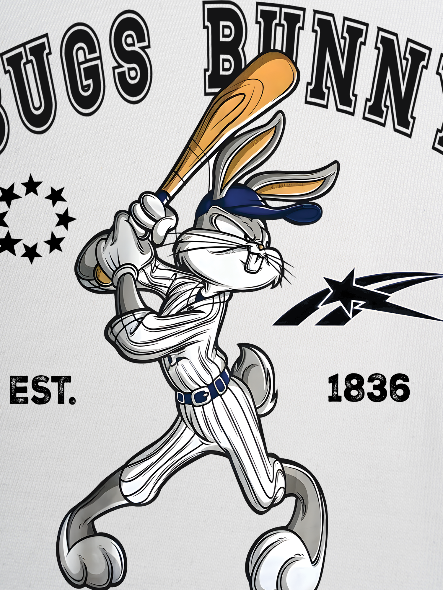 Áo Thun Ringer Relaxed Fit Baseball Bugs Bunny