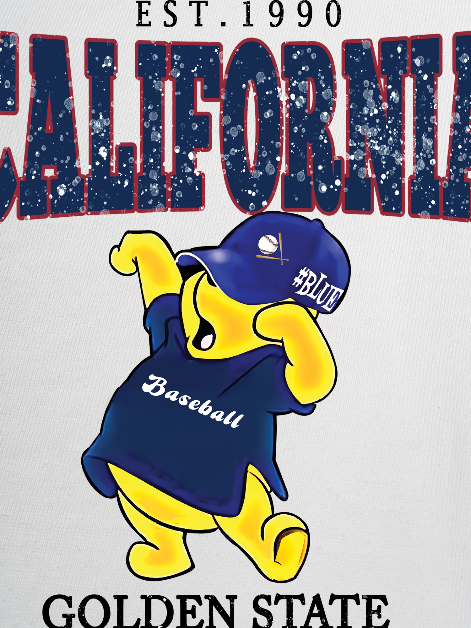 Áo Thun Ringer Relaxed Fit Baseball Cute Pooh