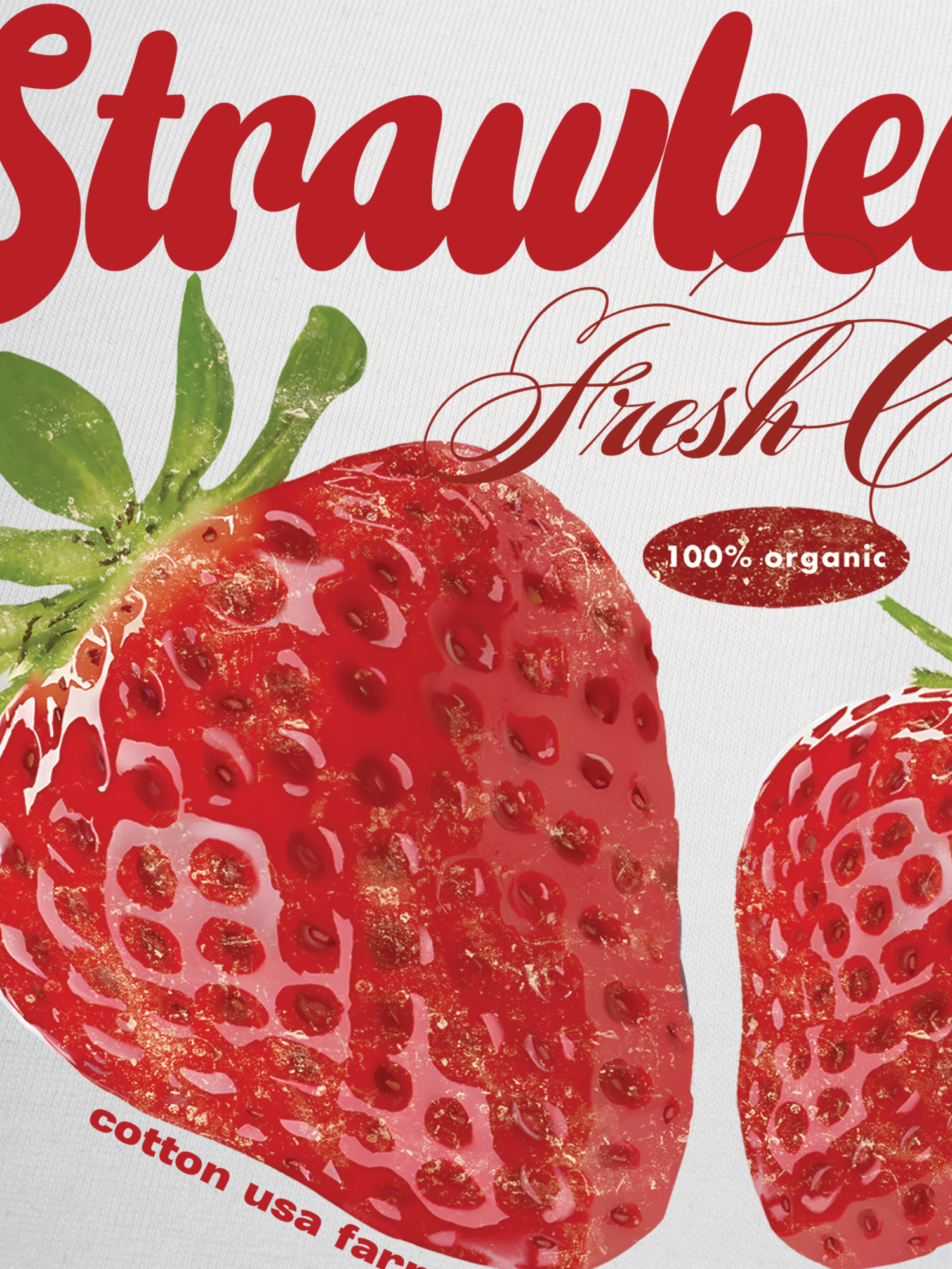 Áo Thun Ringer Relaxed Fit Tropical Strawberry Fresh Club