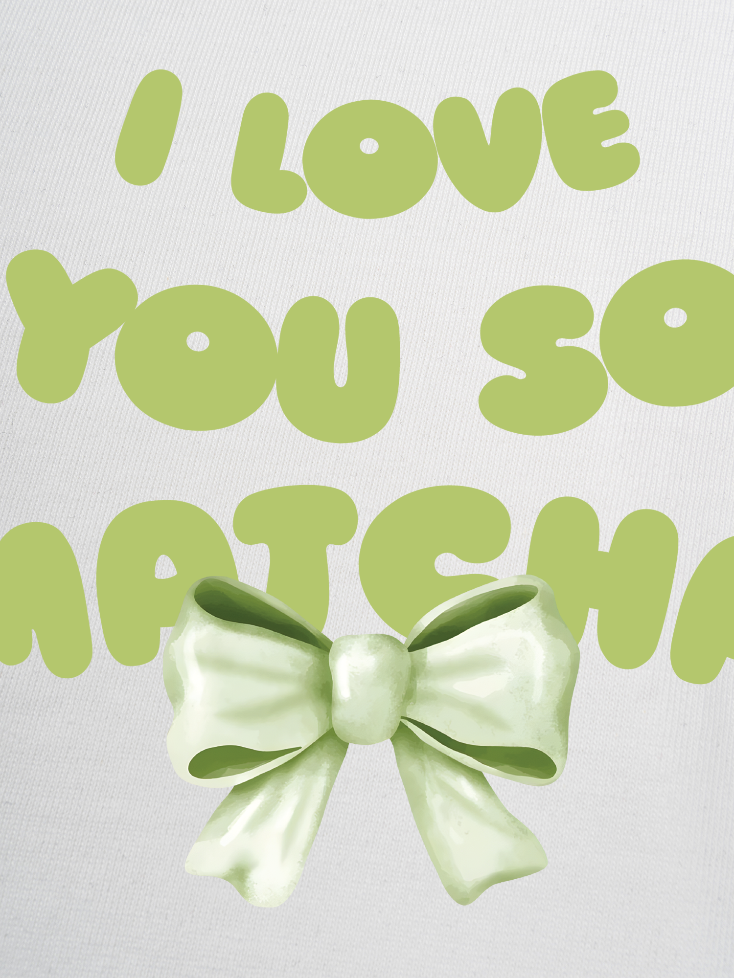 Áo Thun Ringer Relaxed Fit I Love You So Matcha