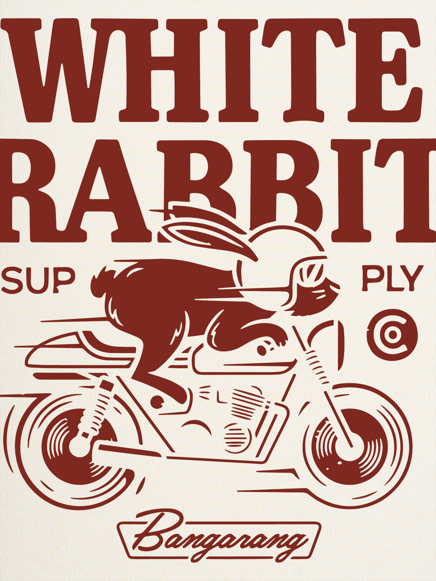 Áo Thun Ringer Relaxed Fit White Rabbit Cycling