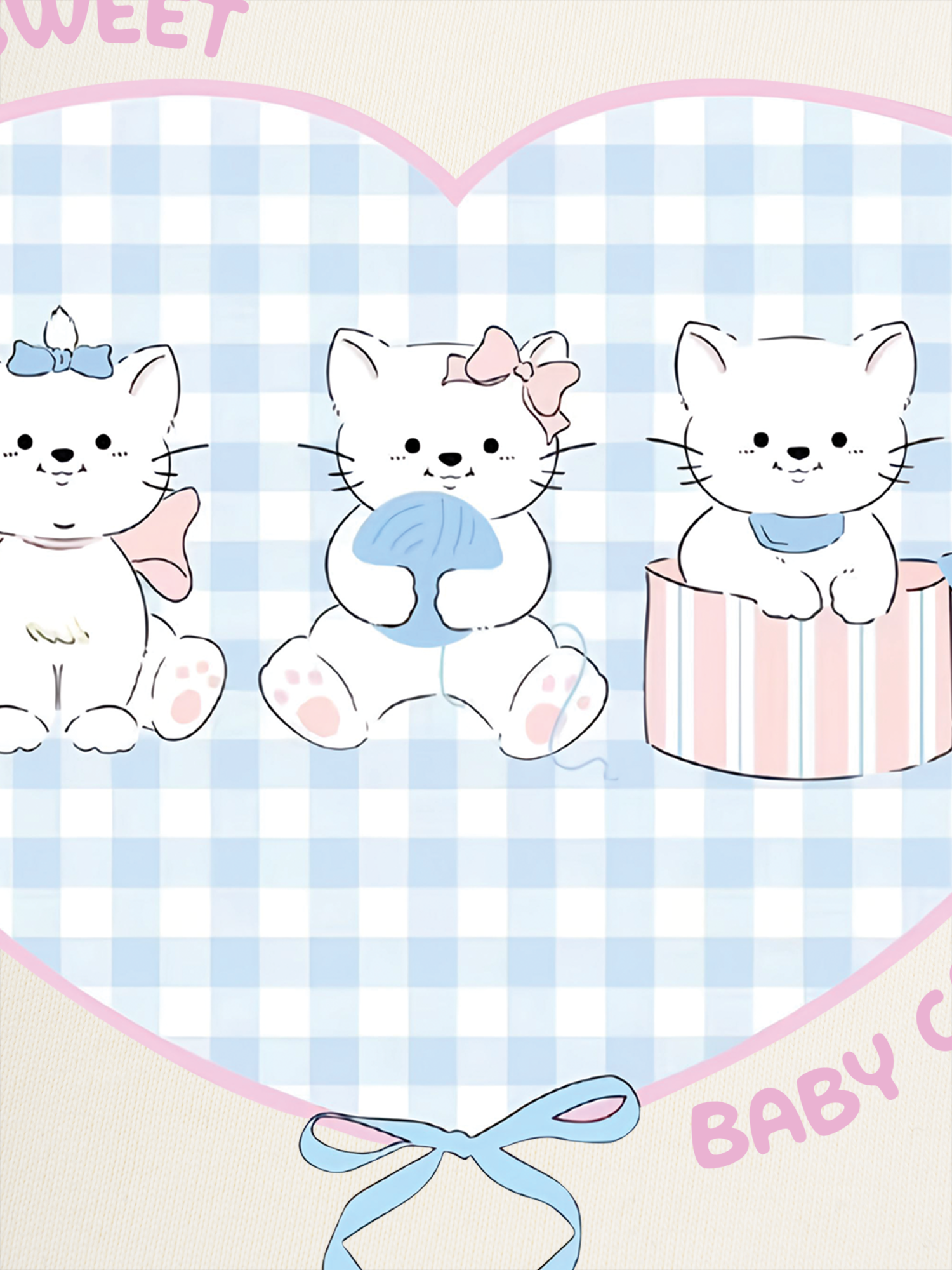 Áo Thun Ringer Relaxed Fit So Sweet Baby Cat