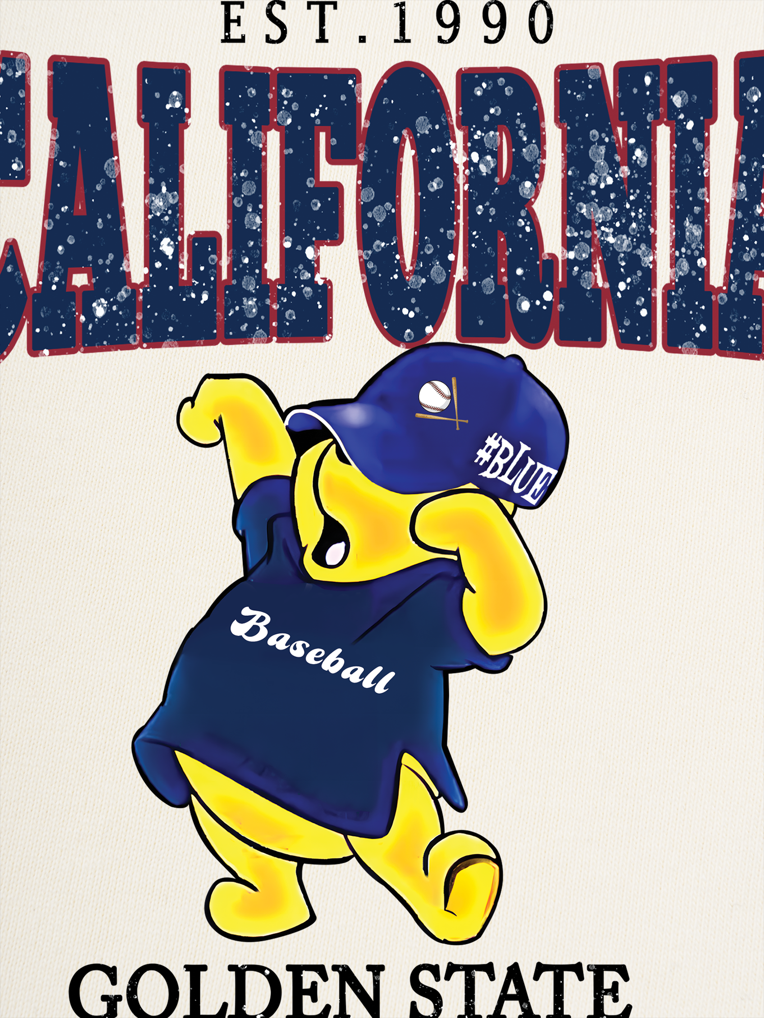 Áo Thun Ringer Relaxed Fit Baseball Cute Pooh