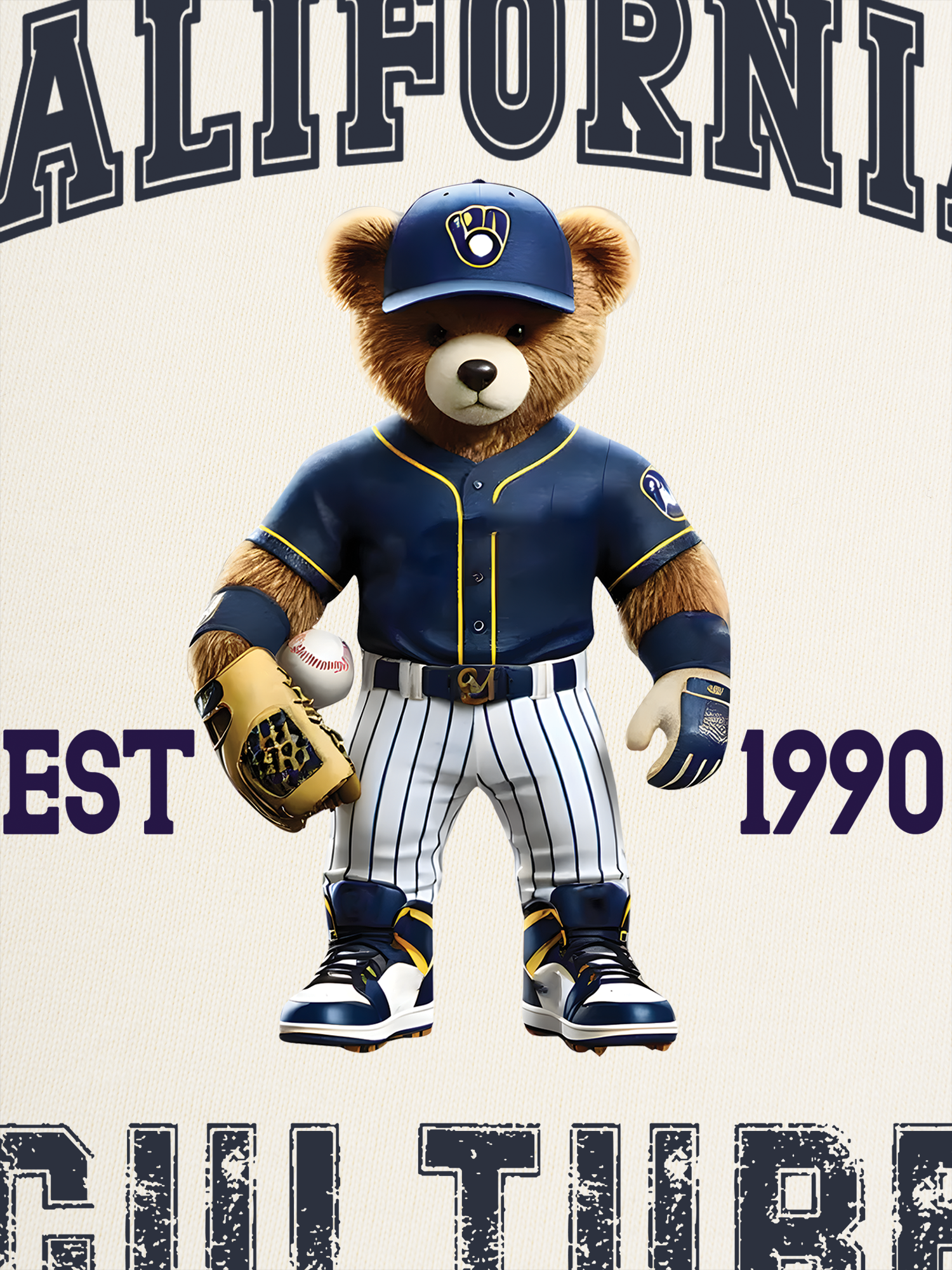 Áo Thun Ringer Relaxed Fit Baseball California Culture