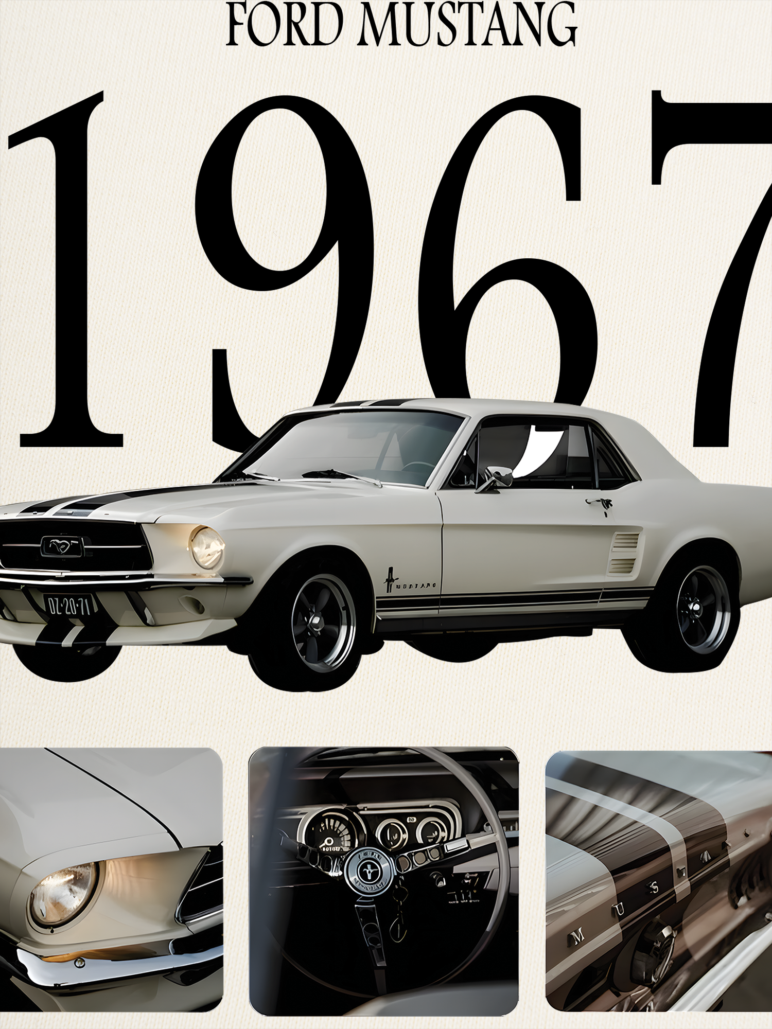 Áo Thun Ringer Relaxed Fit Mustang 1967