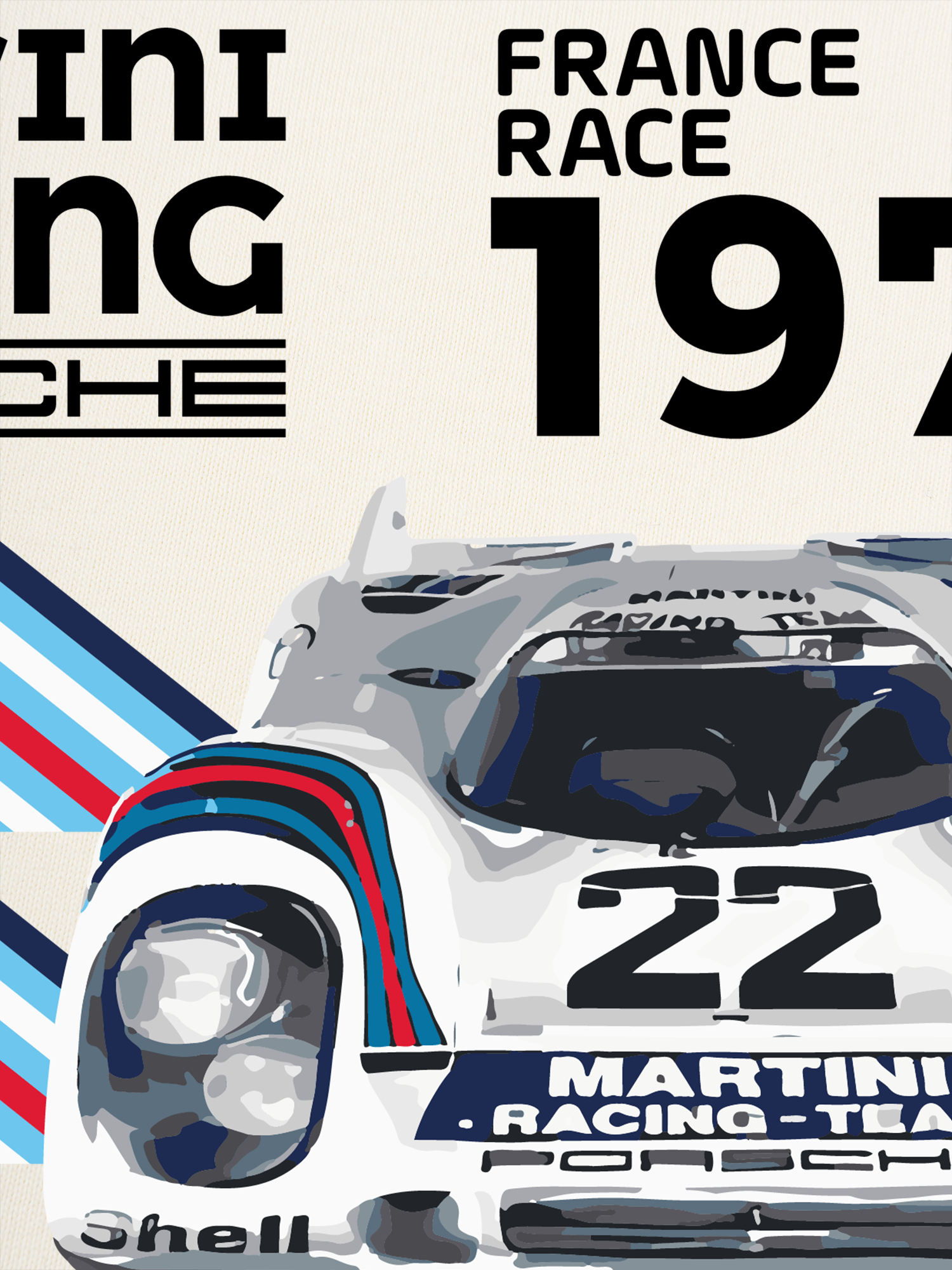 Áo Thun Ringer Relaxed Fit Porsche France Race 1971