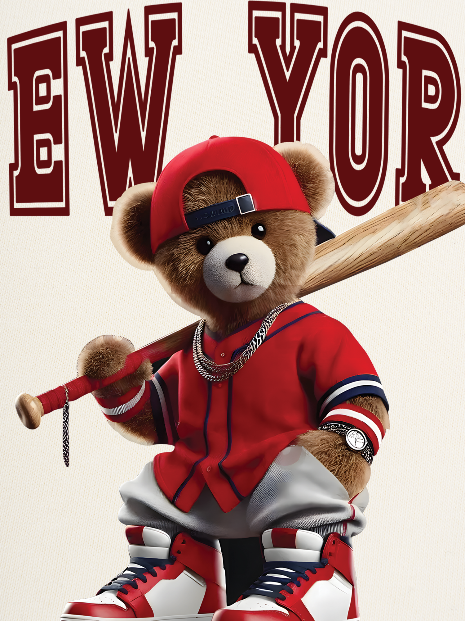 Áo Thun Ringer Relaxed Fit Baseball Authentic Teddy