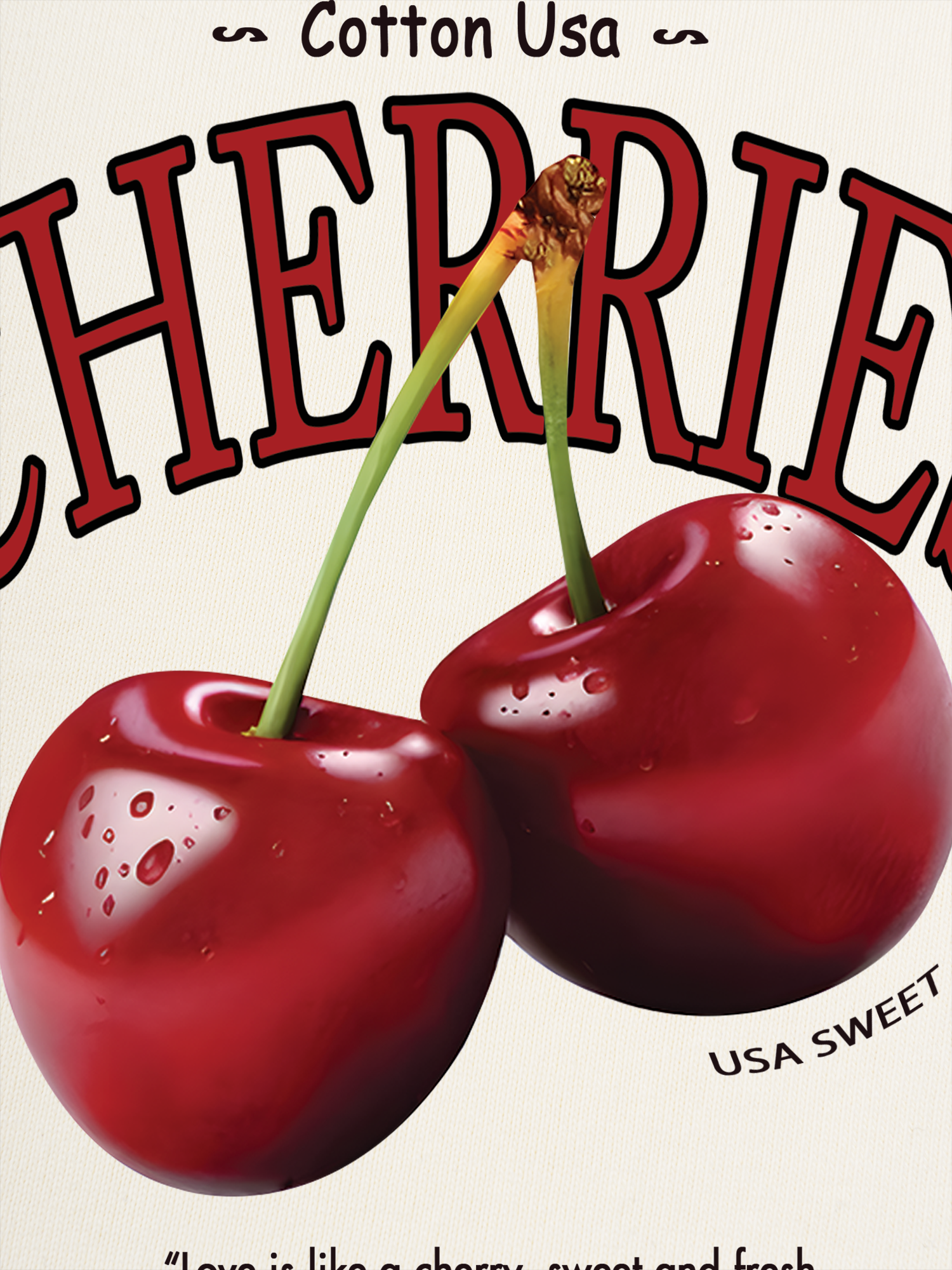 Áo Thun Ringer Relaxed Fit Tropical Cherries Sweet