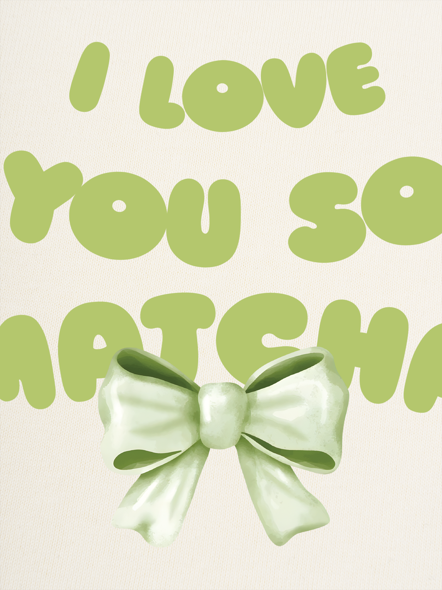 Áo Thun Ringer Relaxed Fit I Love You So Matcha