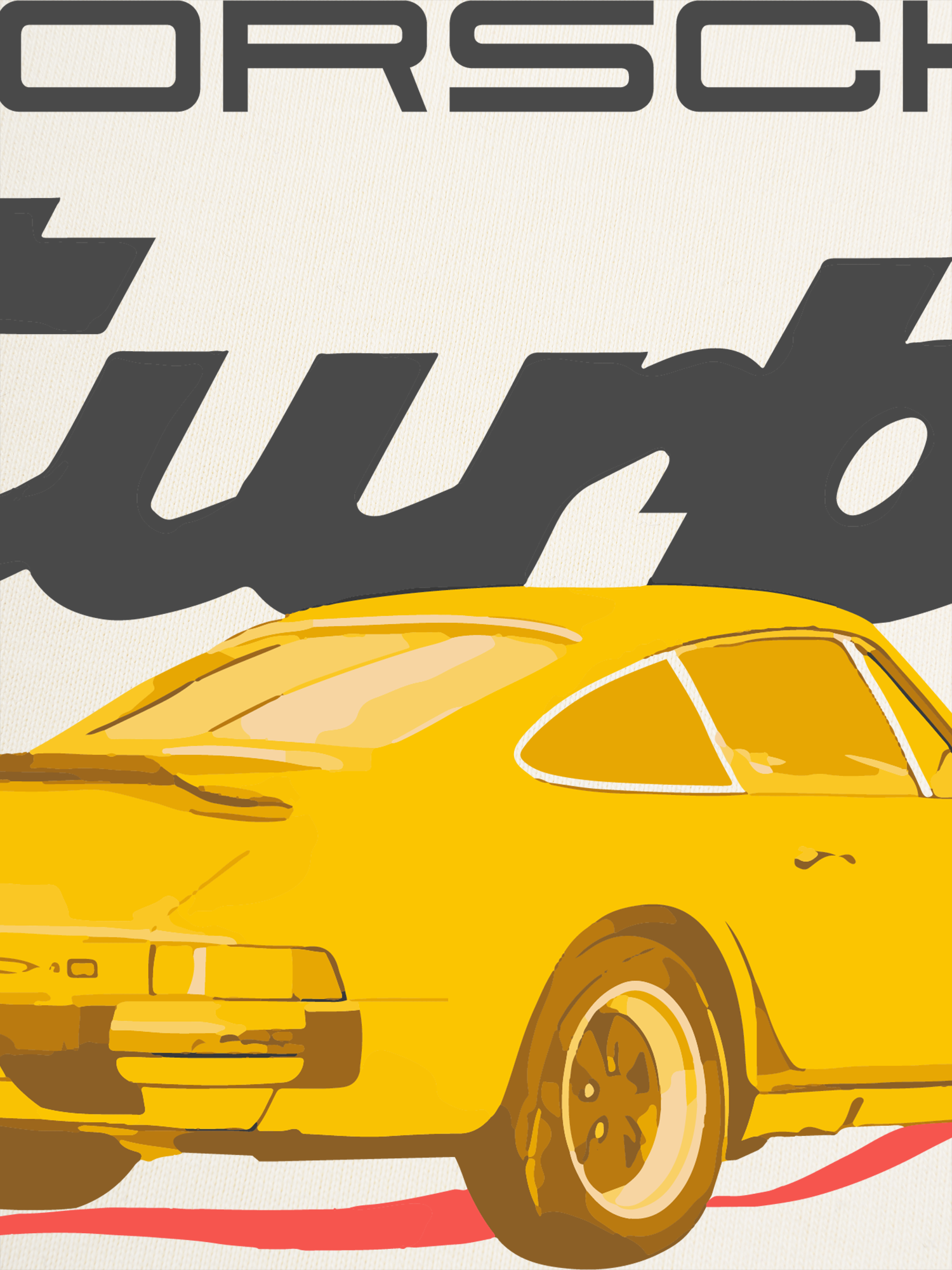 Áo Thun Ringer Relaxed Fit Porsche Turbo Golden Race