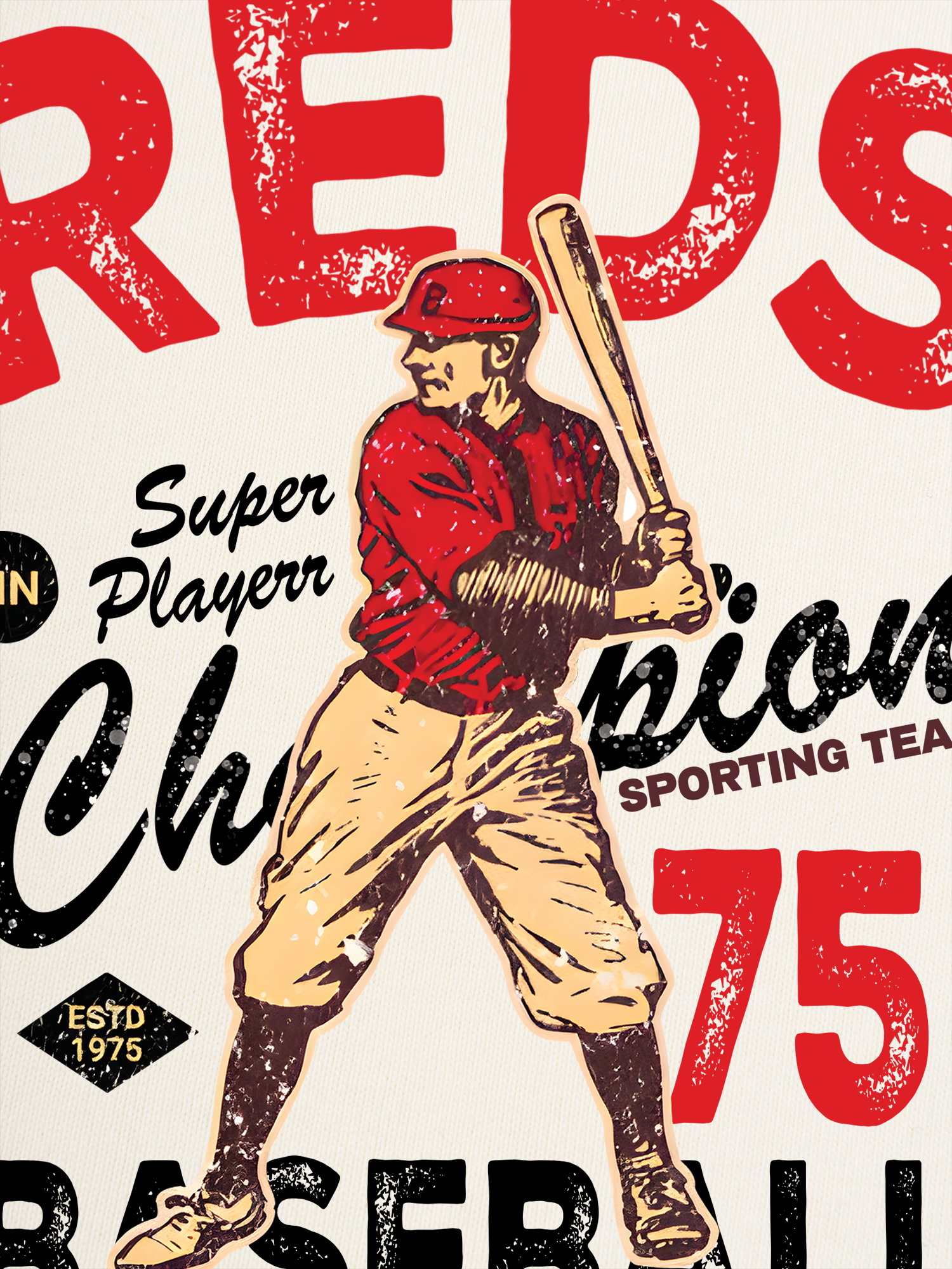 Áo Thun Ringer Relaxed Fit Baseball Super Player