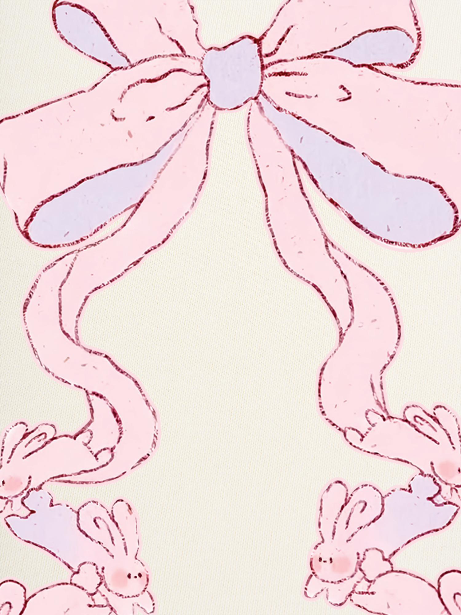 Áo Thun Ringer Relaxed Fit Rabbit Ribbon