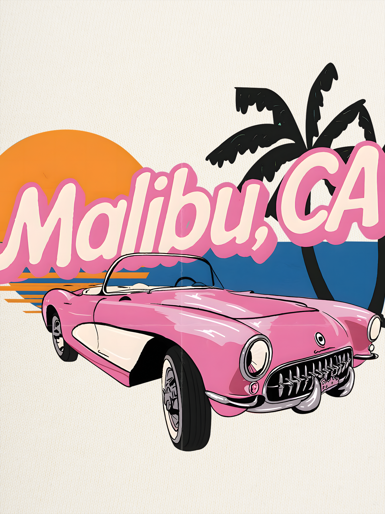 Áo Thun Ringer Relaxed Fit City Malibu Beach