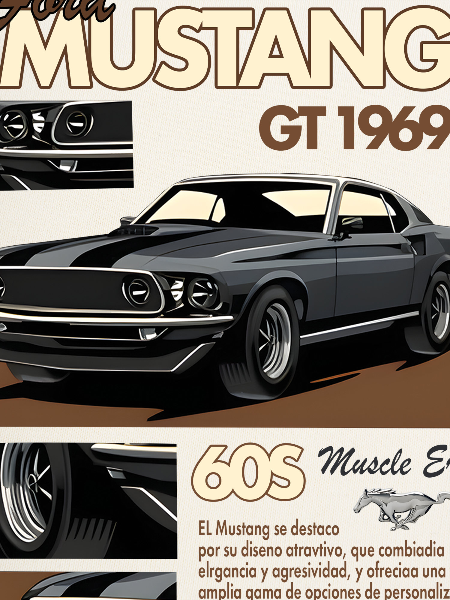 Áo Thun Ringer Relaxed Fit Mustang GT1969