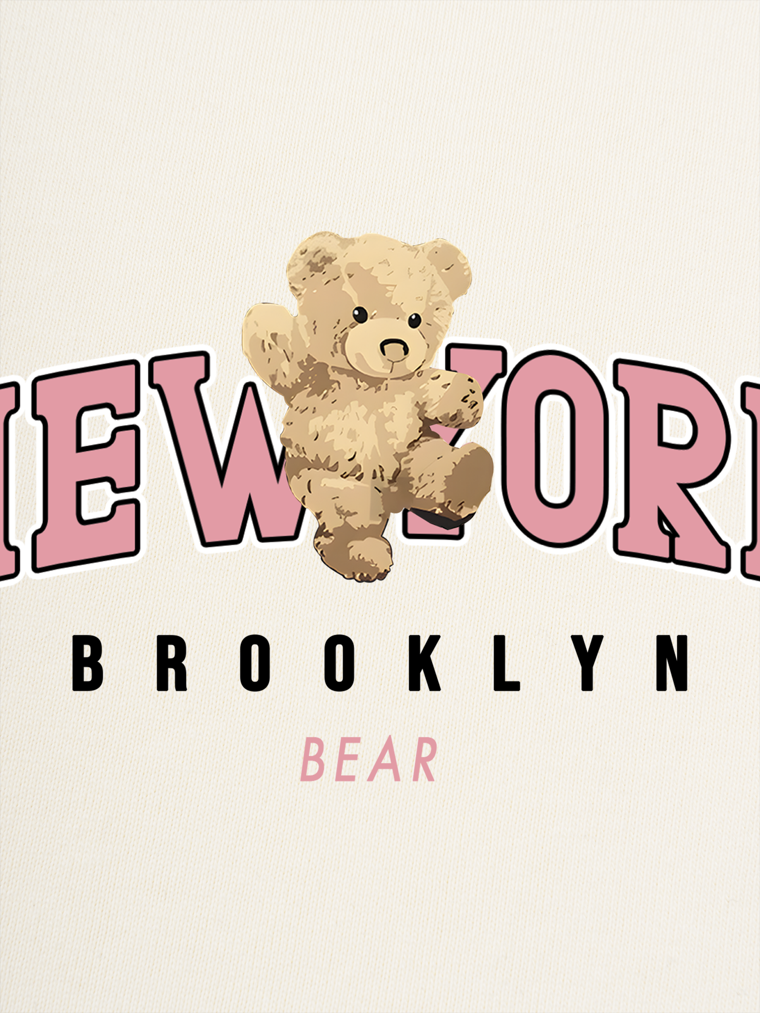 Áo Thun Ringer Relaxed Fit City Pink New York Bear