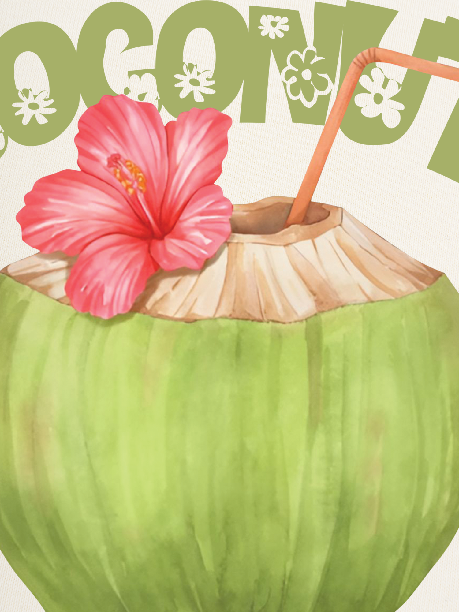 Áo Thun Ringer Relaxed Fit Tropical Coconut