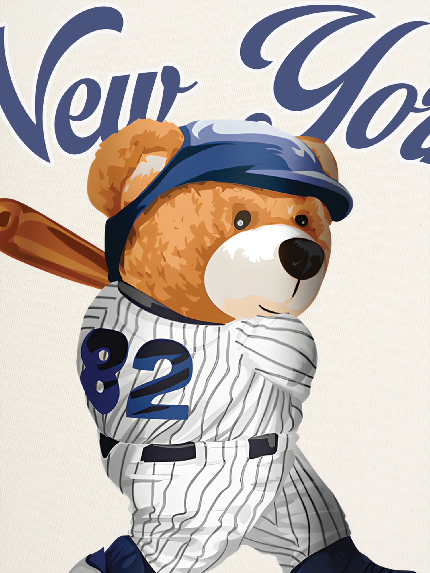 Áo Thun Ringer Relaxed Fit New York Baseball