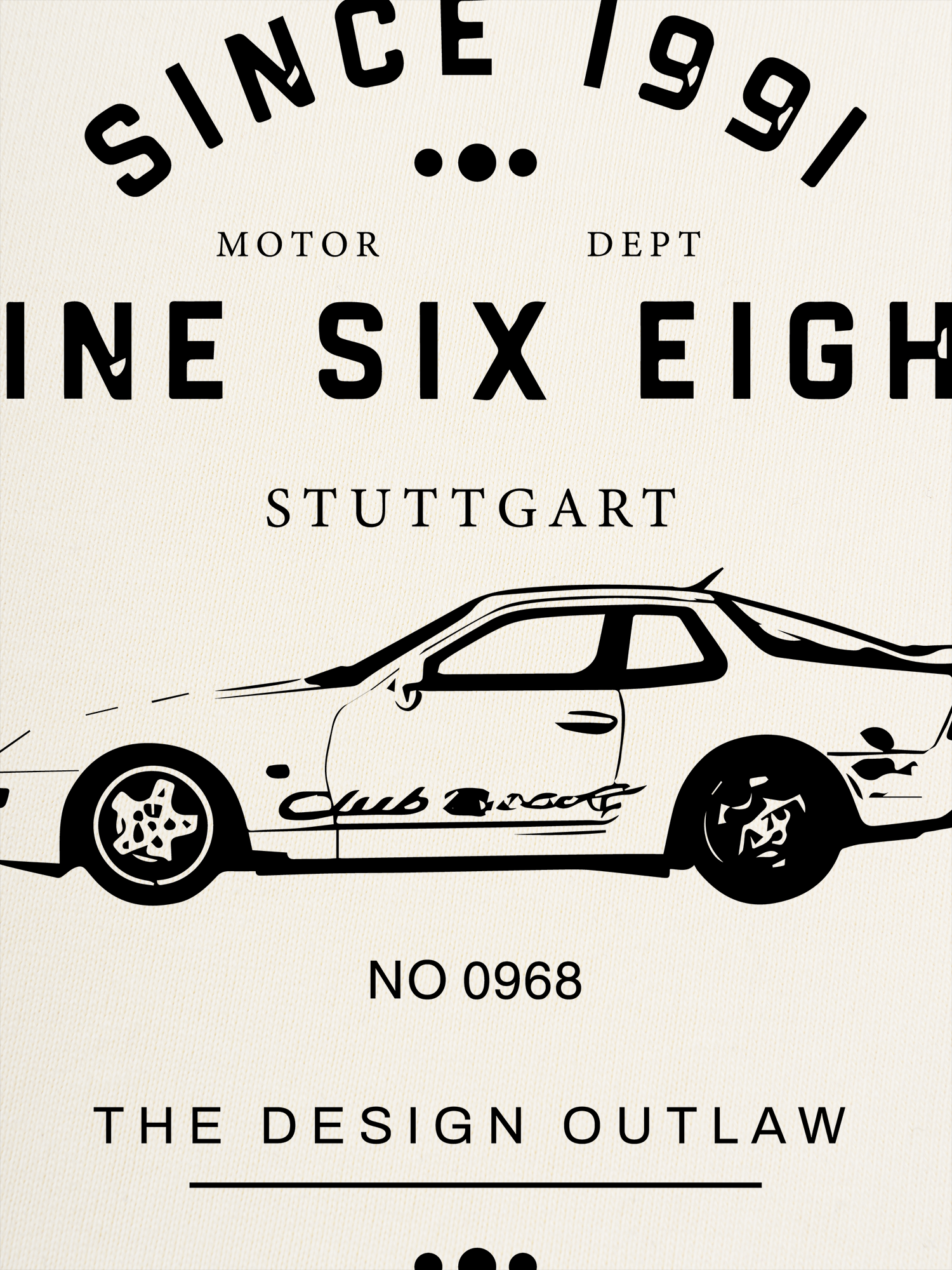 Áo Thun Ringer Relaxed Fit Porsche Nine Six Eight