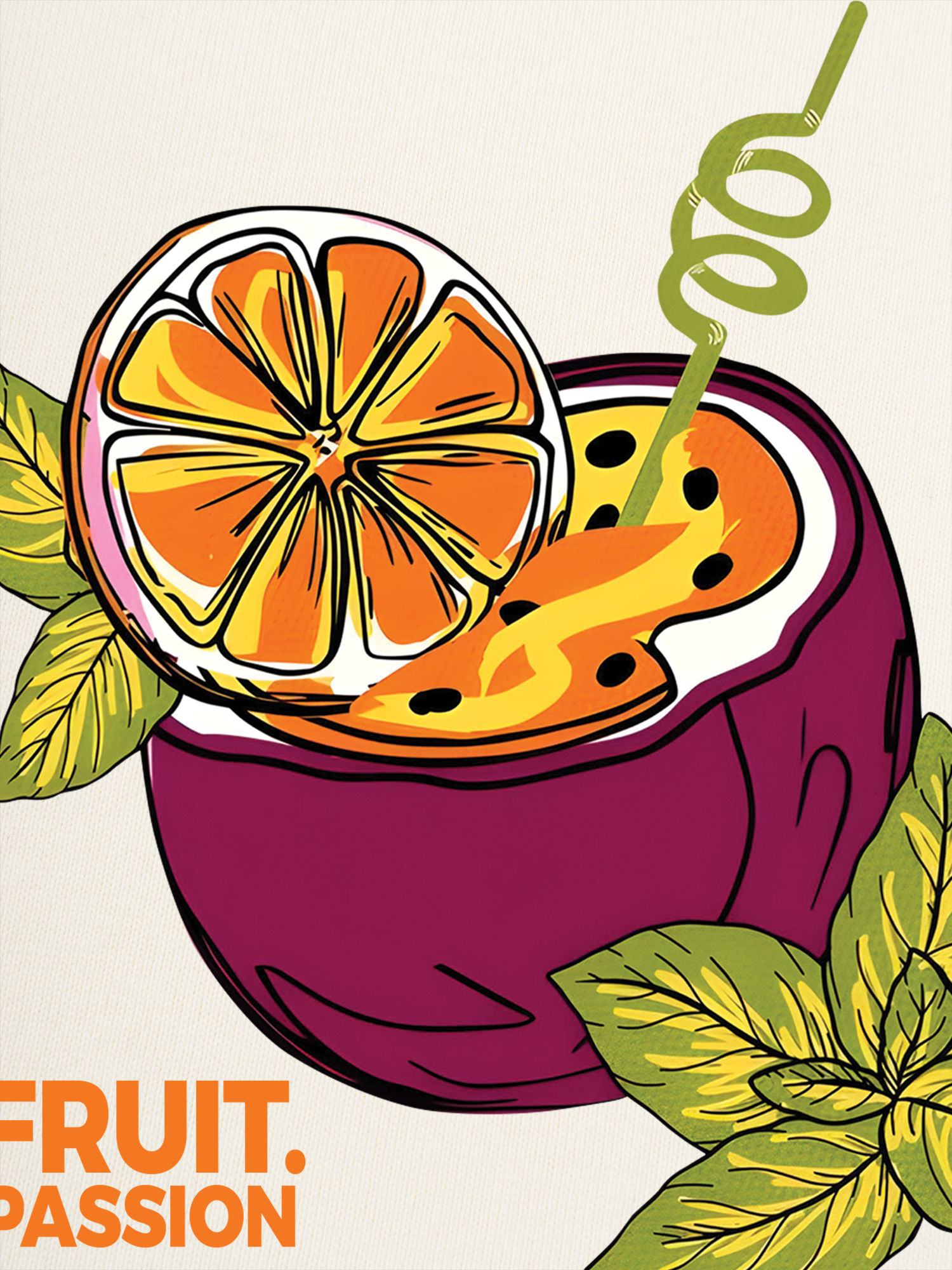 Áo Thun Ringer Relaxed Fit Tropical Passion Fruit