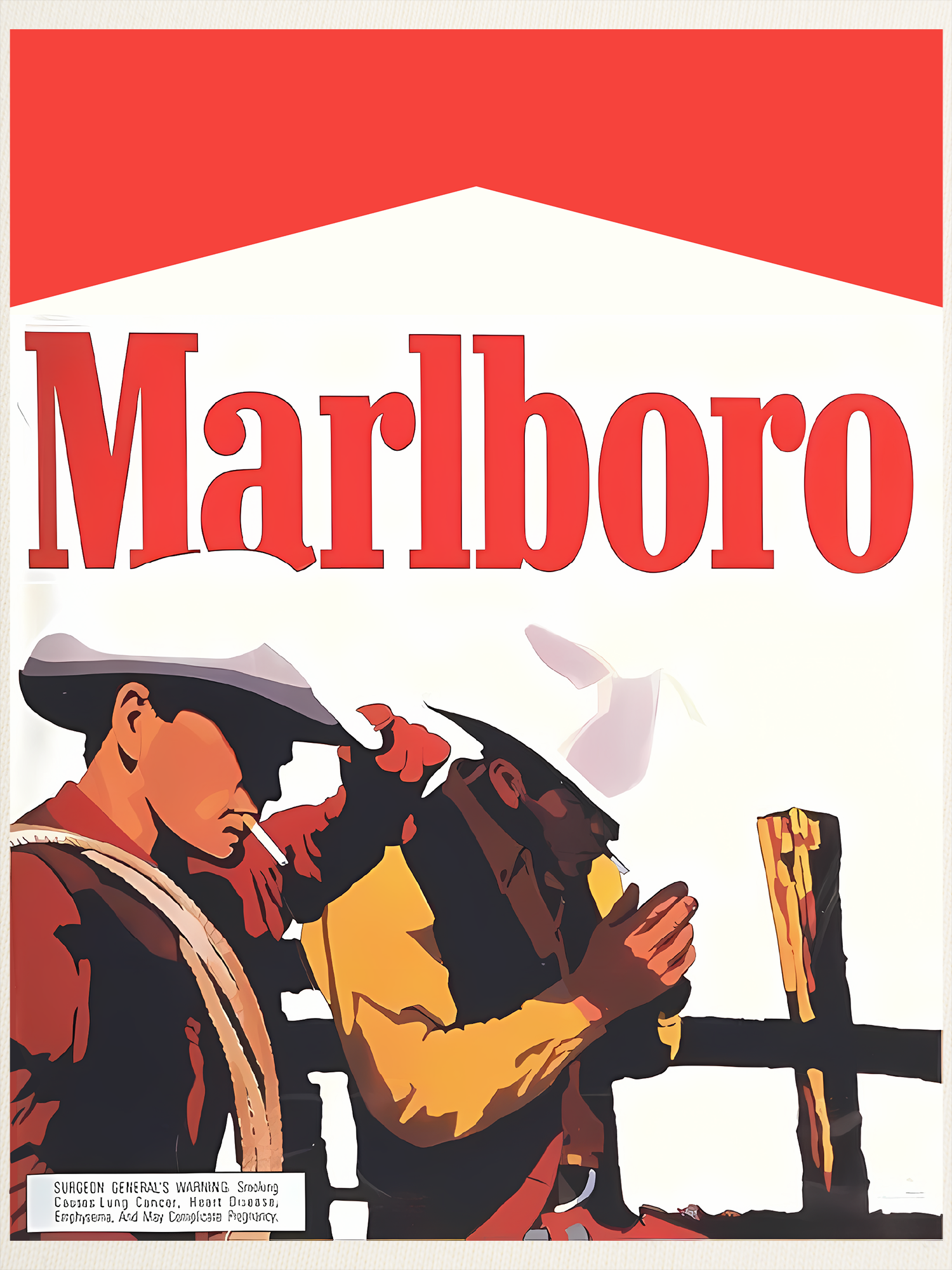 Áo Thun Ringer Relaxed Fit Marlboro Hunting Cowboy