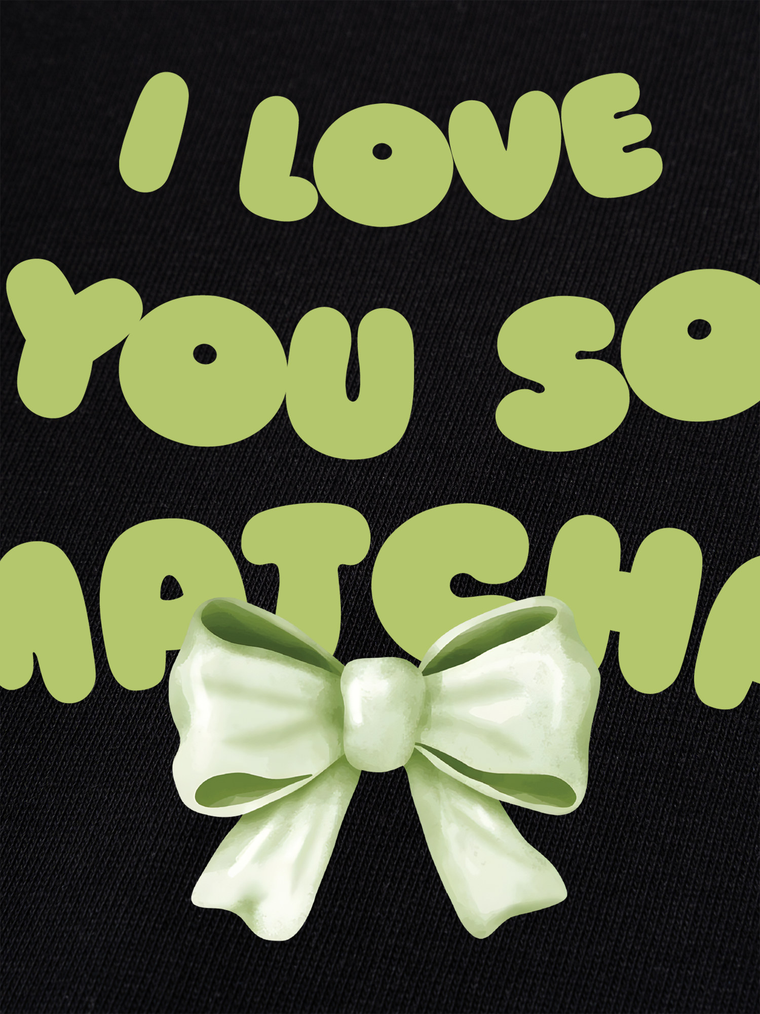 Áo Thun Ringer Relaxed Fit I Love You So Matcha