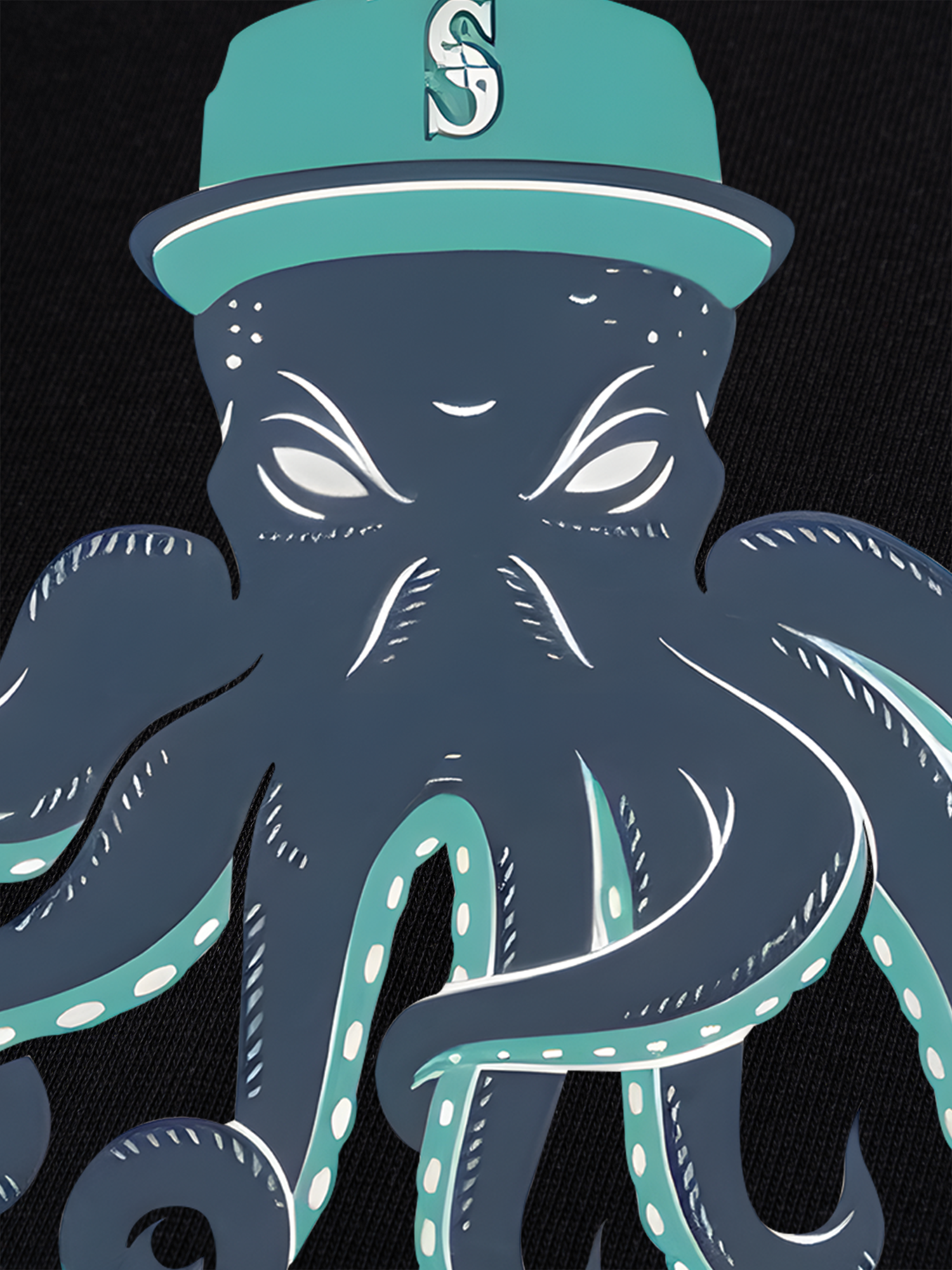 Áo Thun Ringer Relaxed Fit Baseball Green Octopus