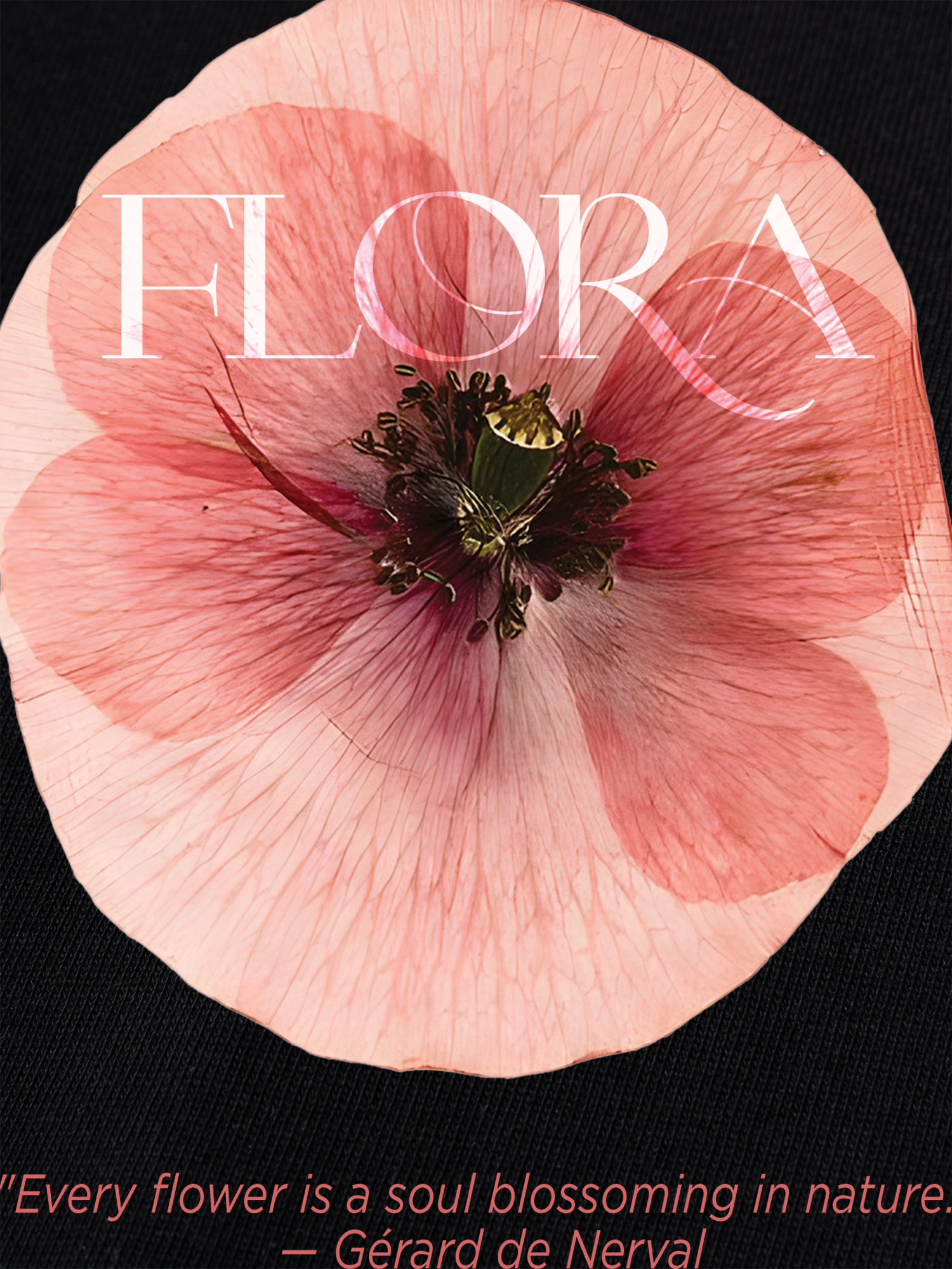 Áo Thun Ringer Relaxed Fit Floral Quote