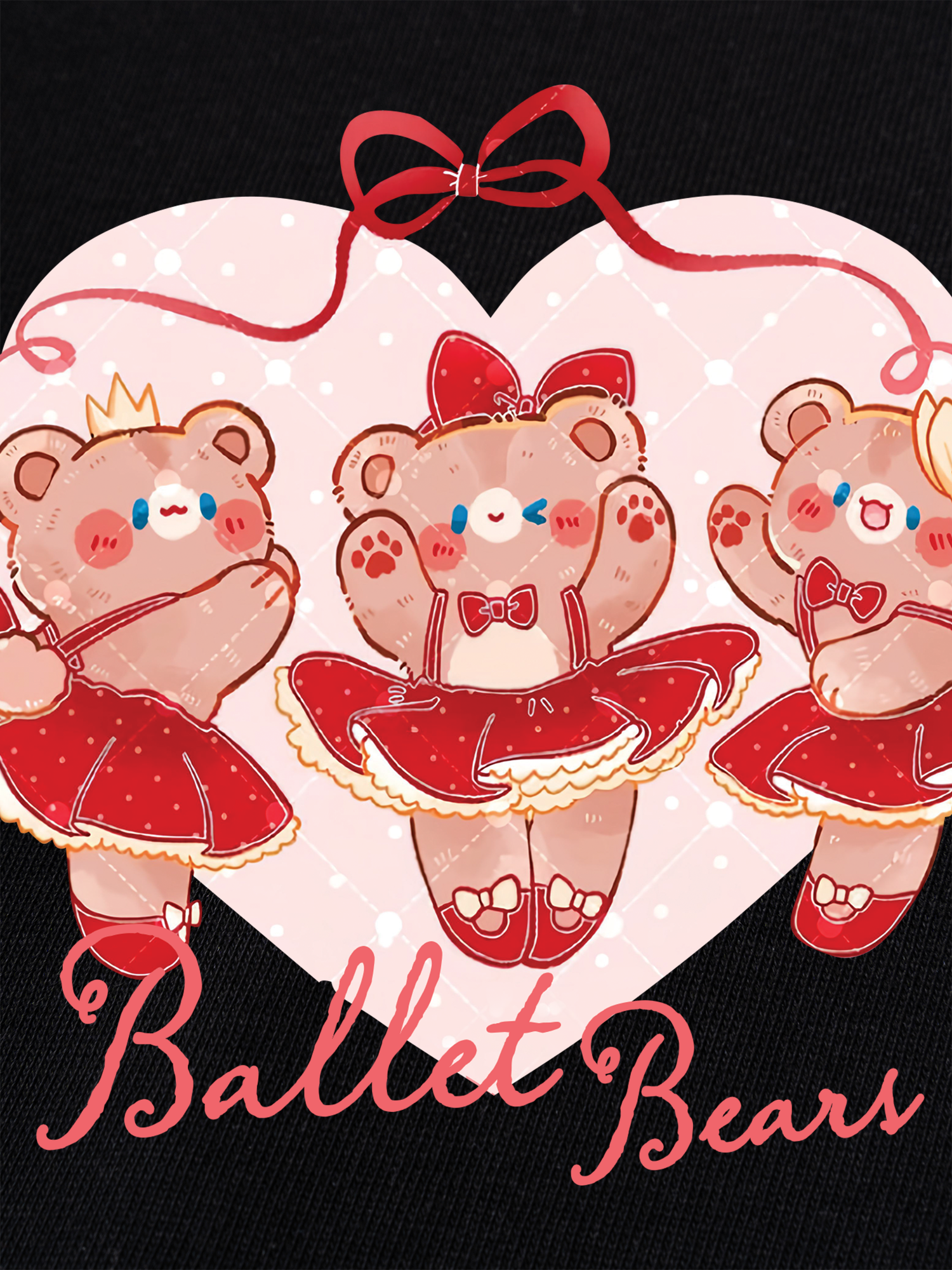 Áo Thun Ringer Relaxed Fit Ballet Bears